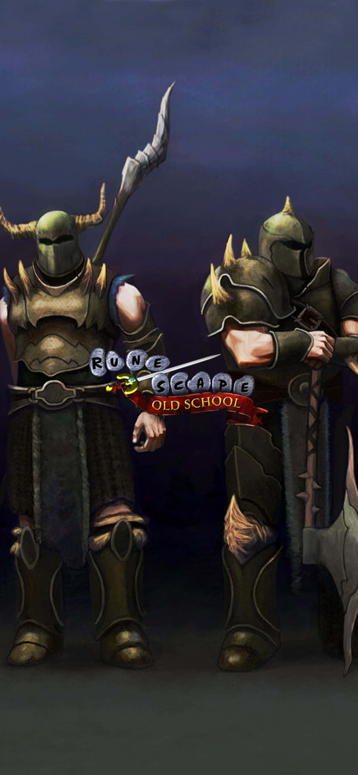 Воин и мечник iPhone Xs Max Runescape Oldschool фон Шпалери