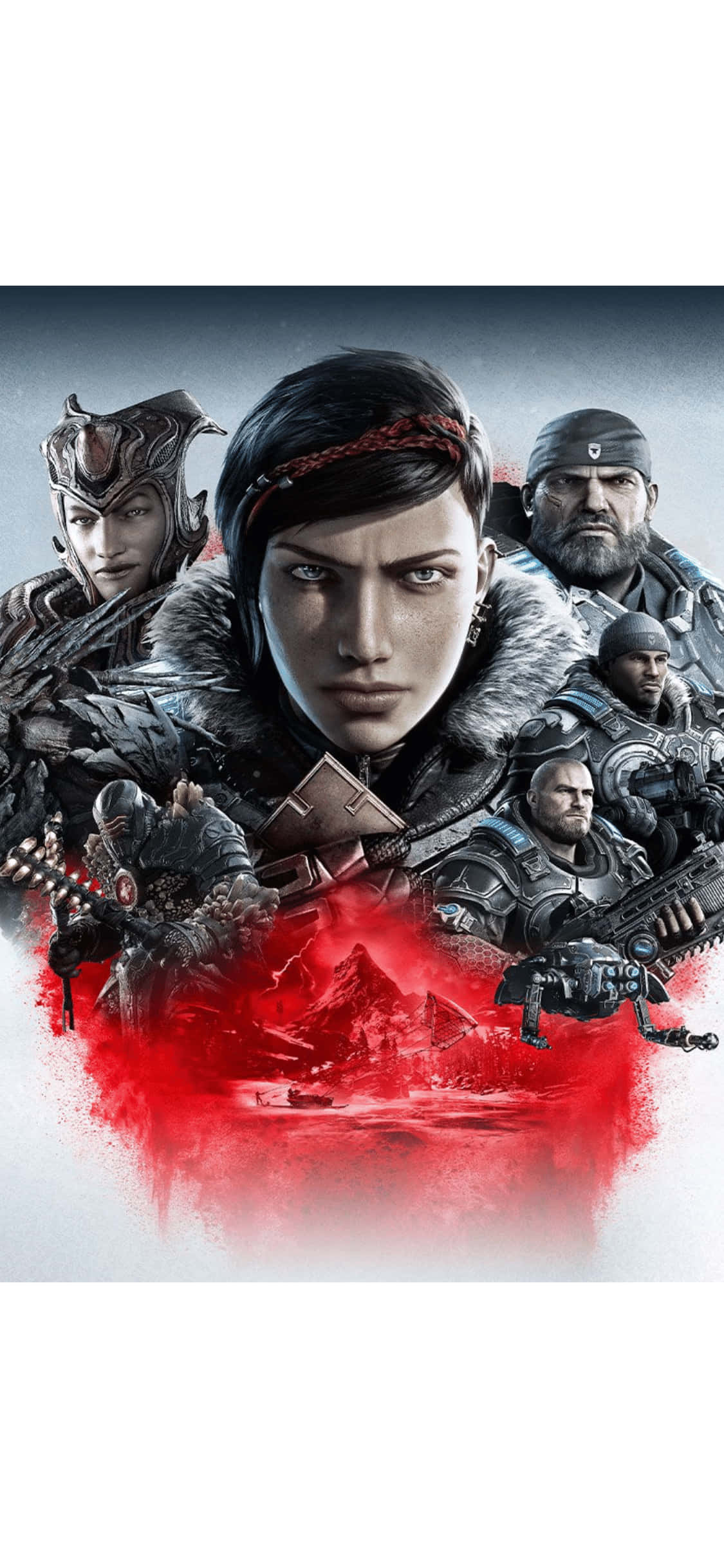 Відкройте новий рівень екшена с iPhone X и Gears Of War 5 Шпалери