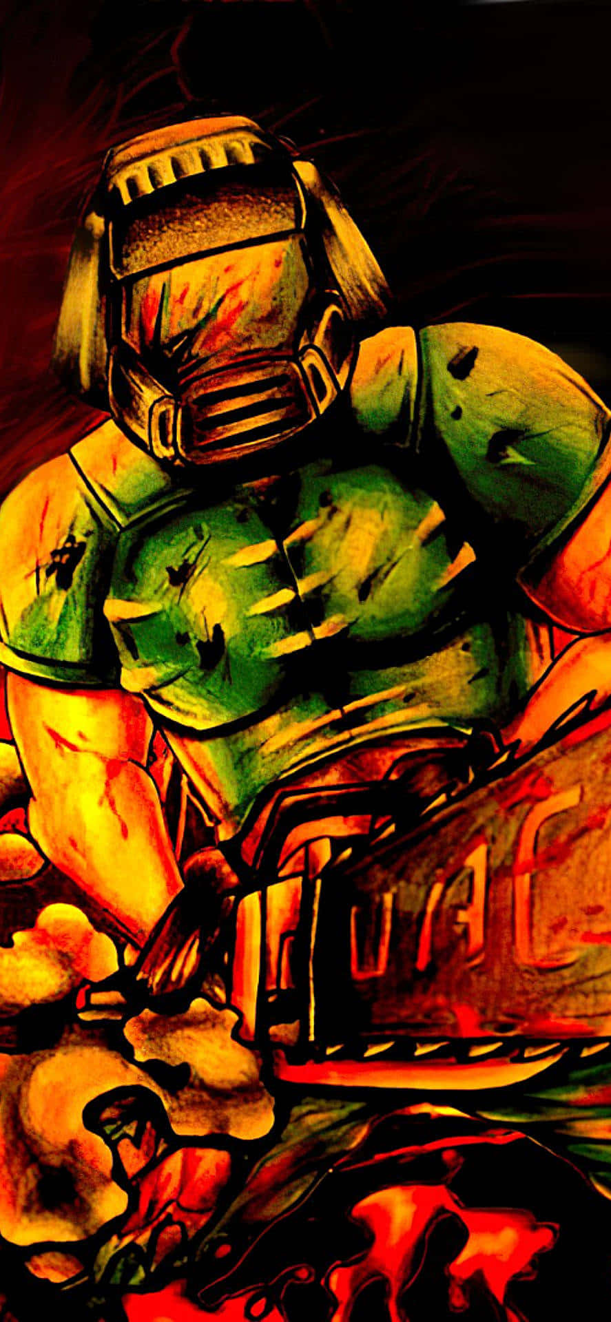 Вымышленный персонаж Doom Guy для Pixel 3XL Doom Eternal Шпалери