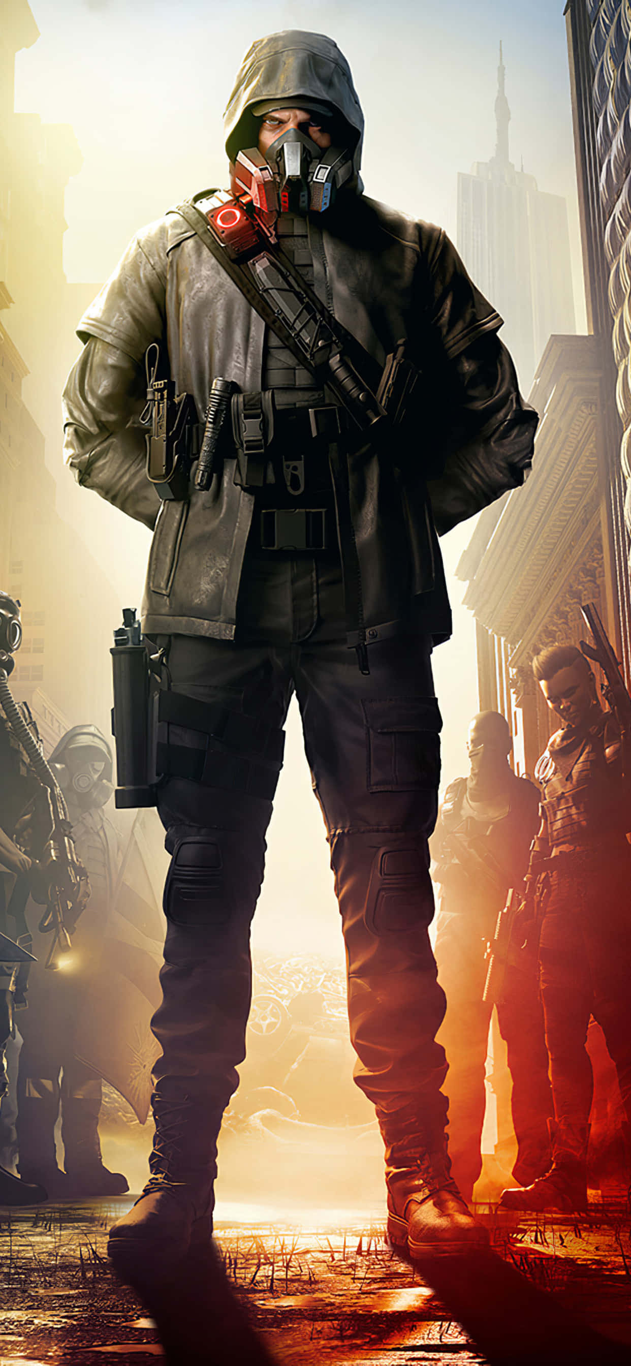 Выходи и играй: Улучши свой игровой опыт с The Division на iPhone XS Max Шпалери