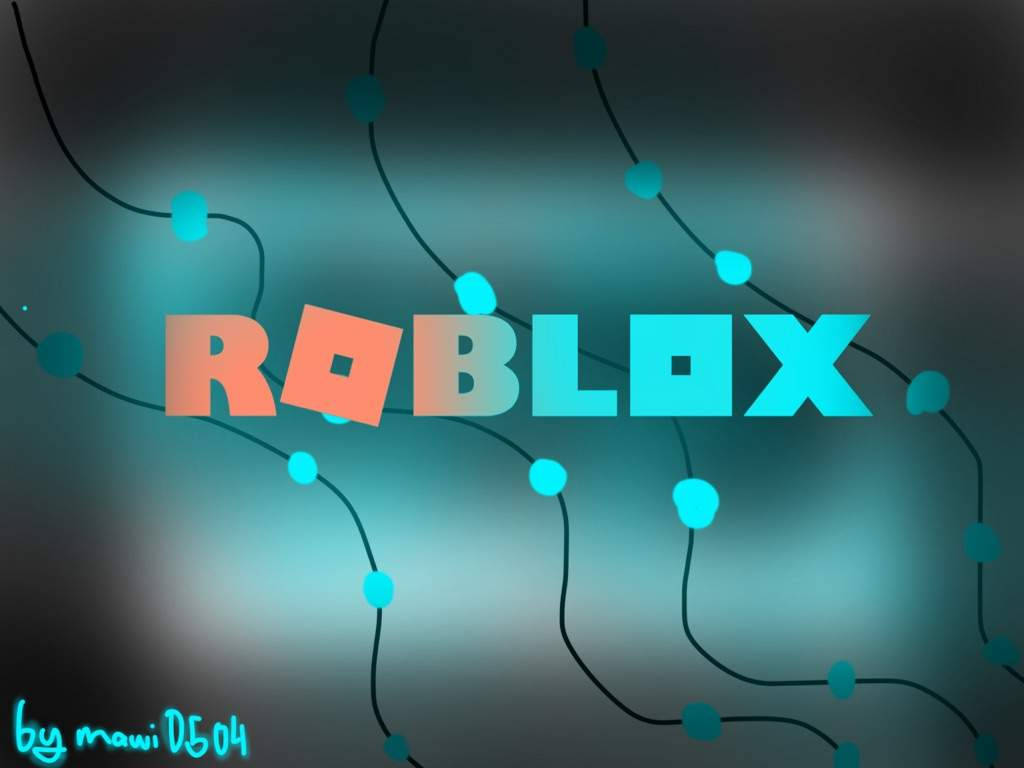 Художні шпалери з дизайном логотипа відеогри Roblox.