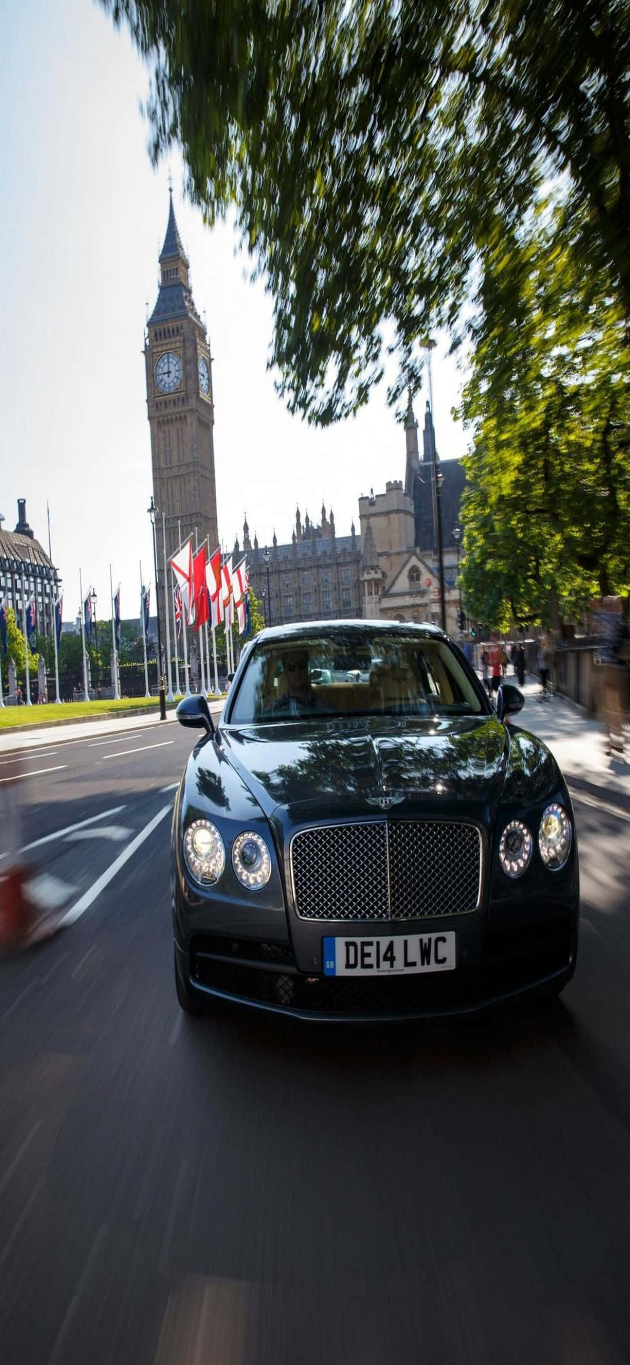 Испытайте роскошь с iPhone Xs Max Bentley Шпалери