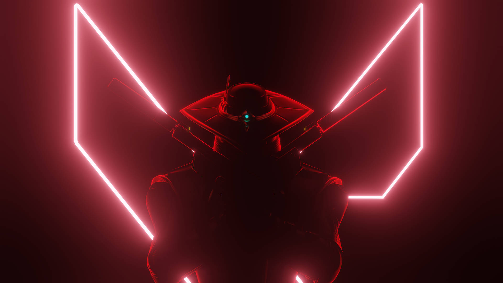 Valorant Cypher неоновий світловий шпалери