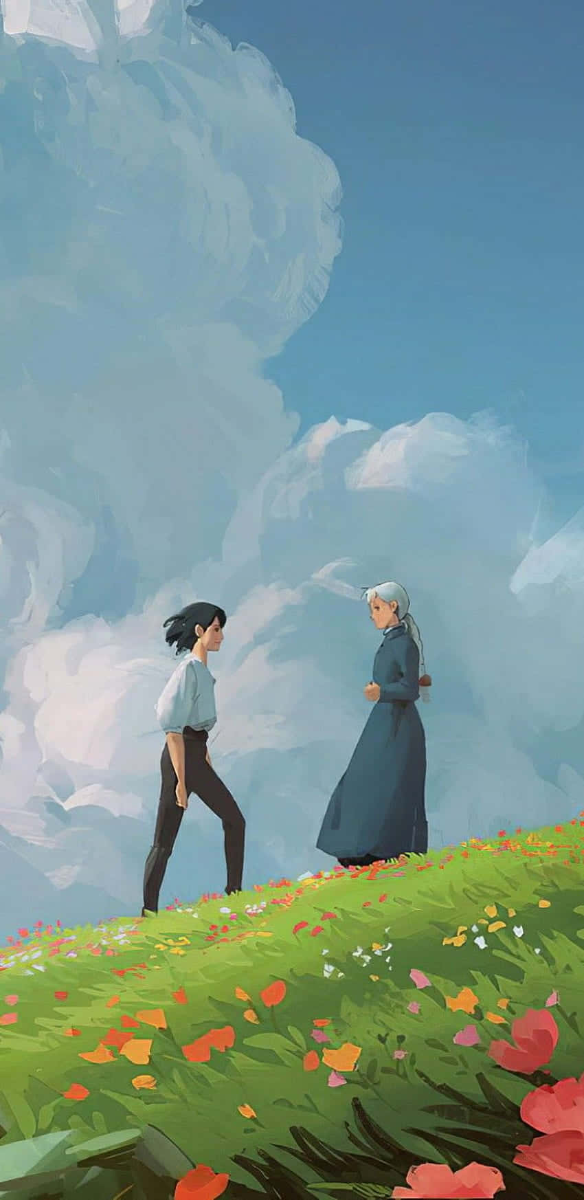 Гаул і Софі Studio Ghibli для телефону Шпалери