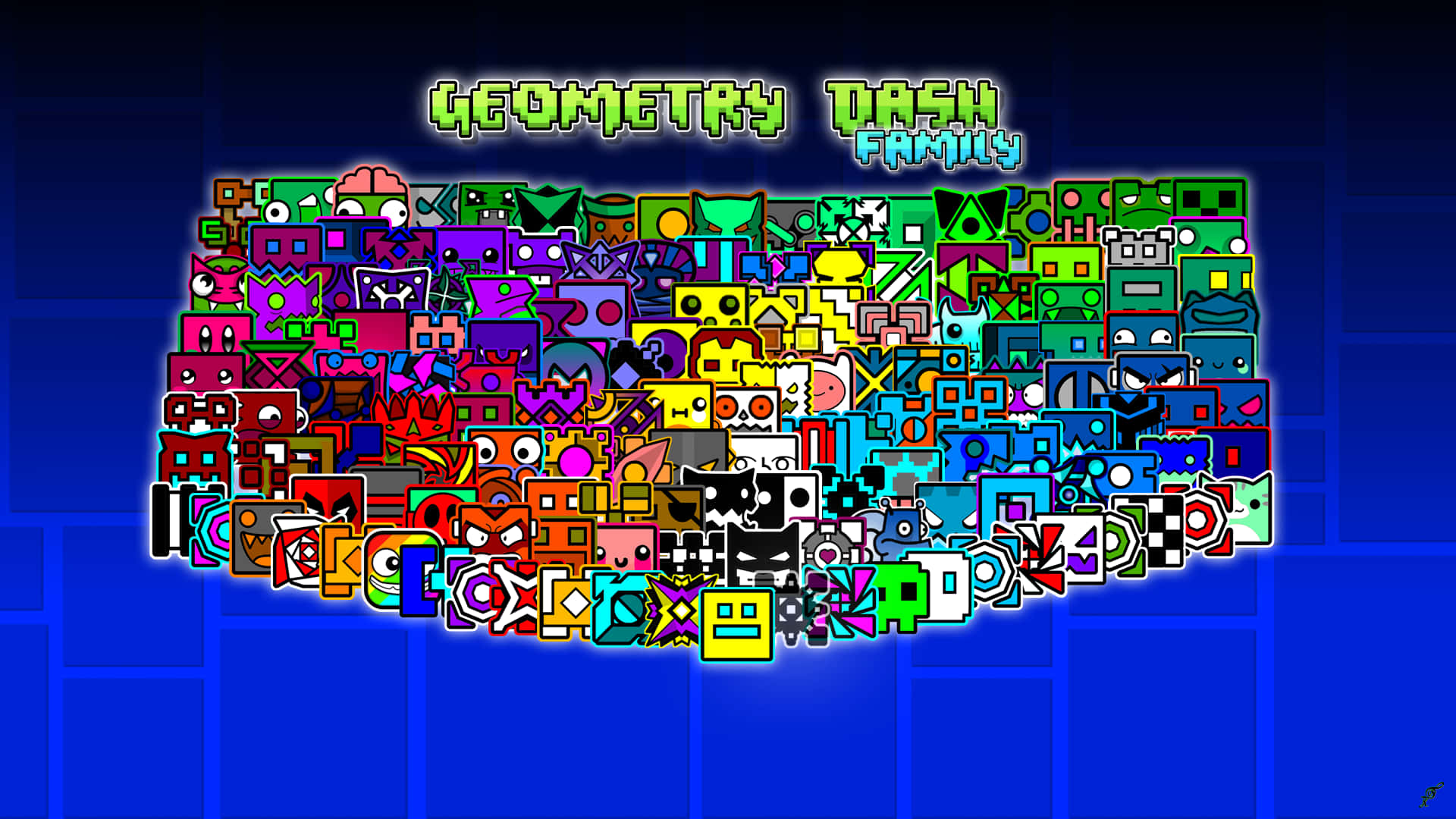 Герої Geometry Dash разом Шпалери