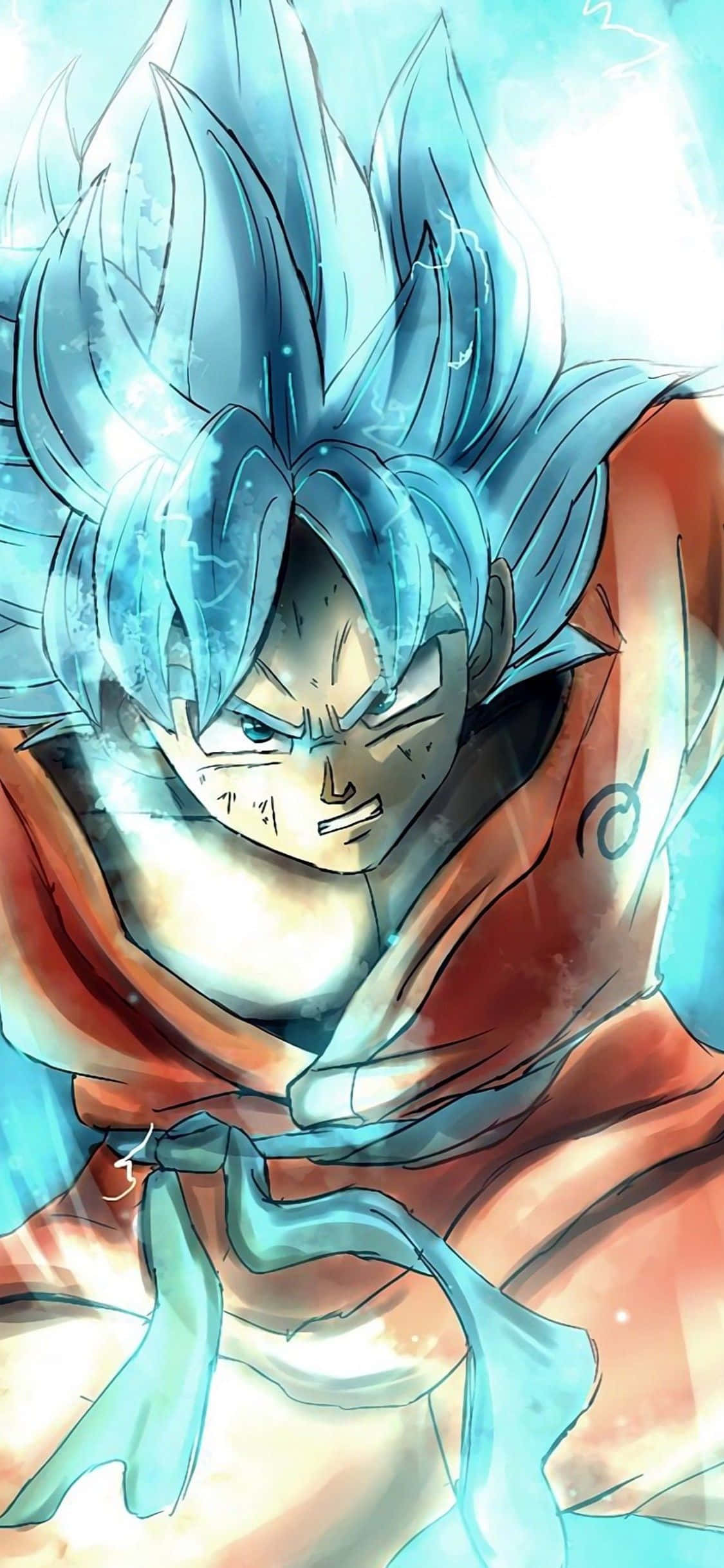 Гоку Супер Саян Бог Dragon Ball Super iPhone Шпалери