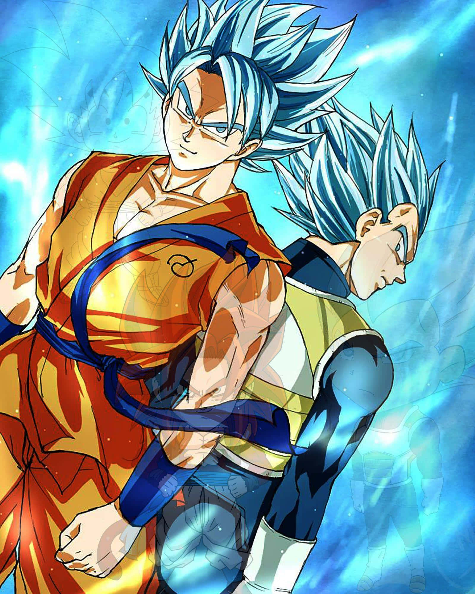 Гоку та Вегета Супер Саян Dragon Ball Super iPhone Шпалери