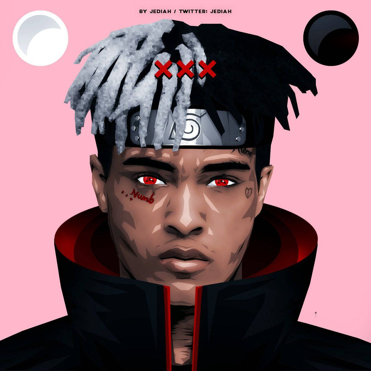 Головний убір Наруто в аніме-стилі Xxxtentacion Шпалери