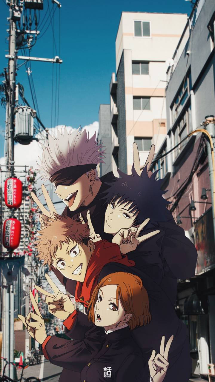 Головні герої Jujutsu Kaisen для iPhone Шпалери