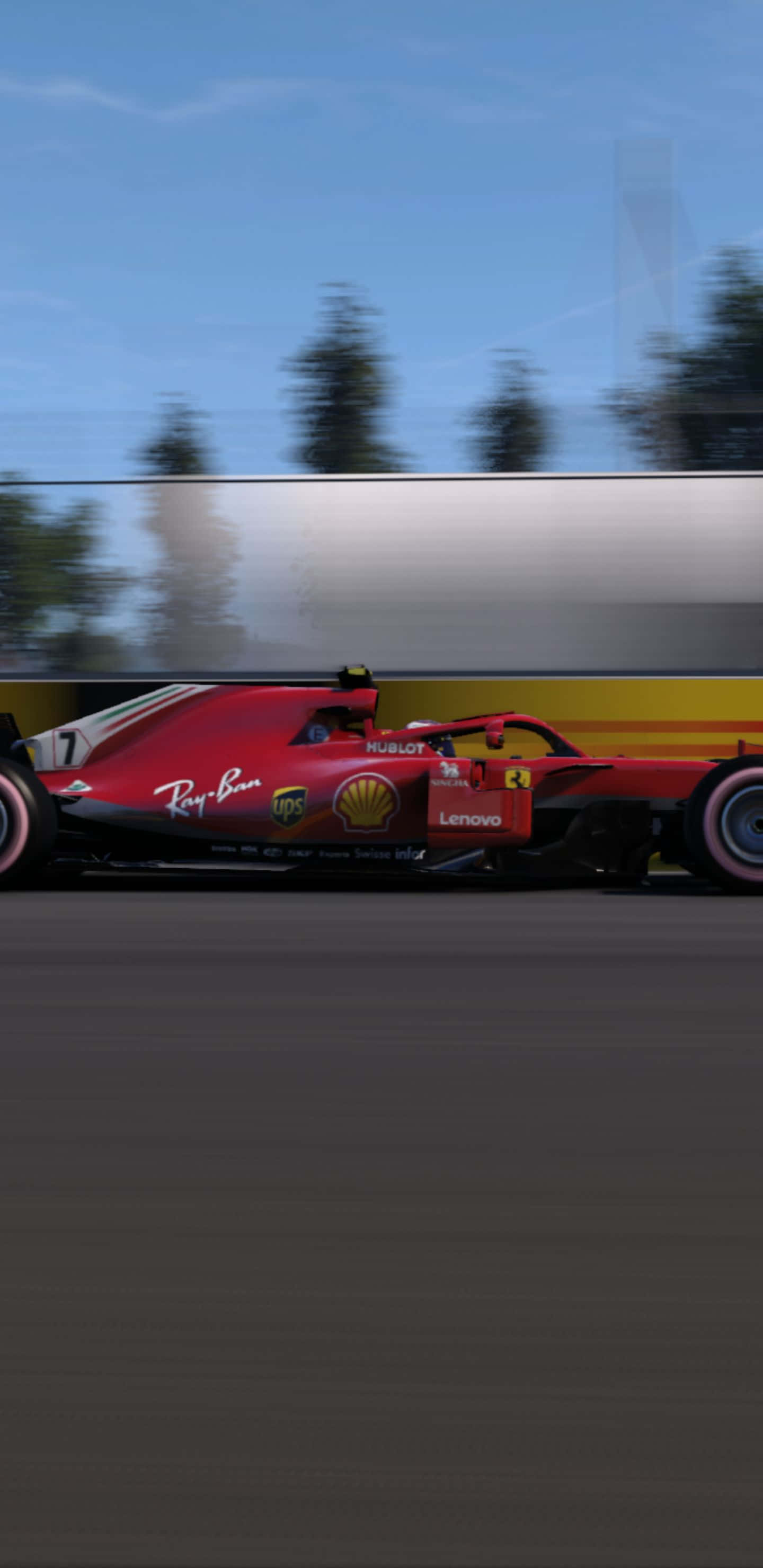 Гоночный автомобиль Ferrari SF71H Pixel 3xl F1 2018 фон Шпалери