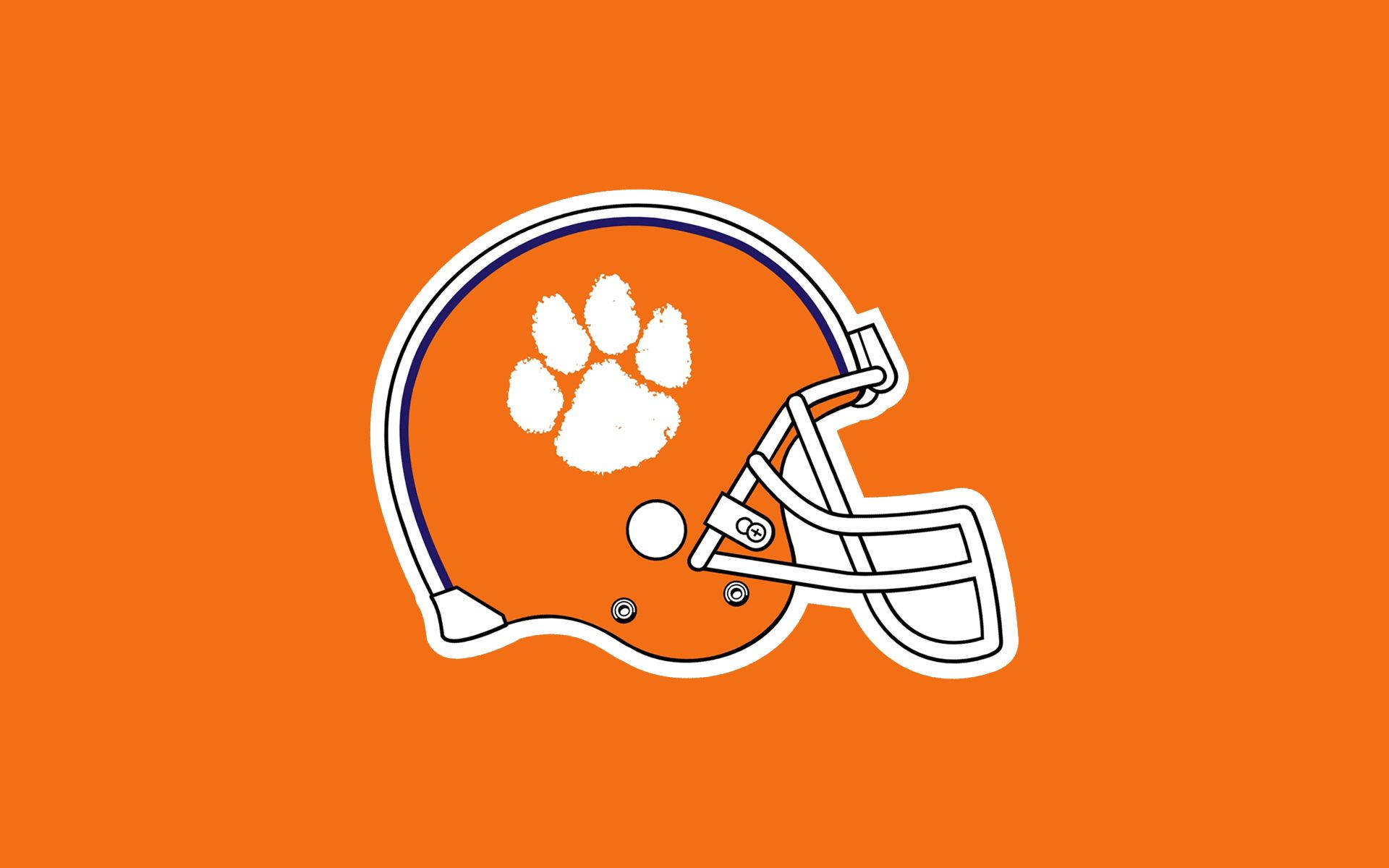 Логотип футбольної команди Clemson Tigers, помаранчевий, шпалери для робочого столу.