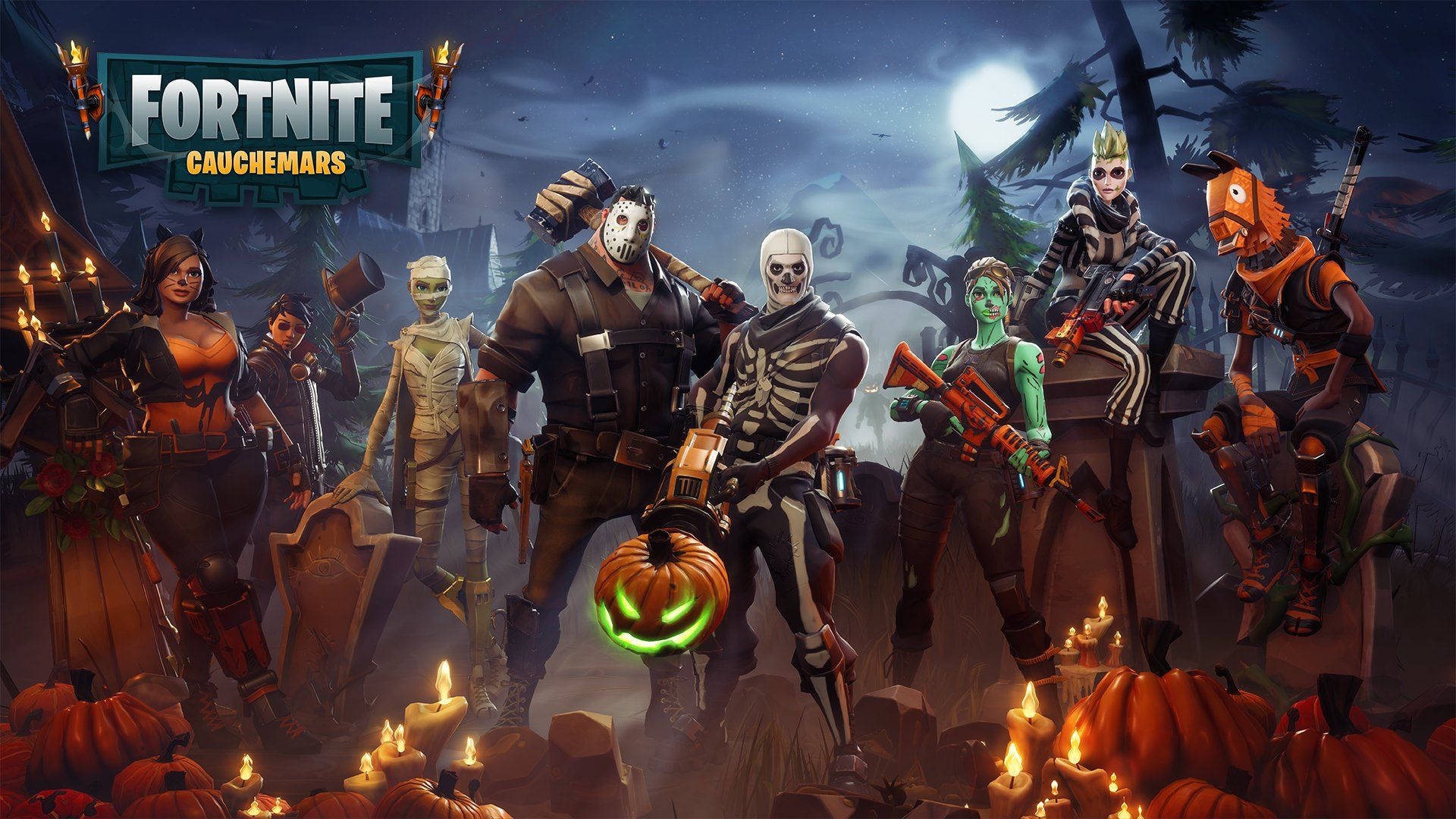 Нові тематичні скіни на Хелловін у Fortnite HD шпалери.