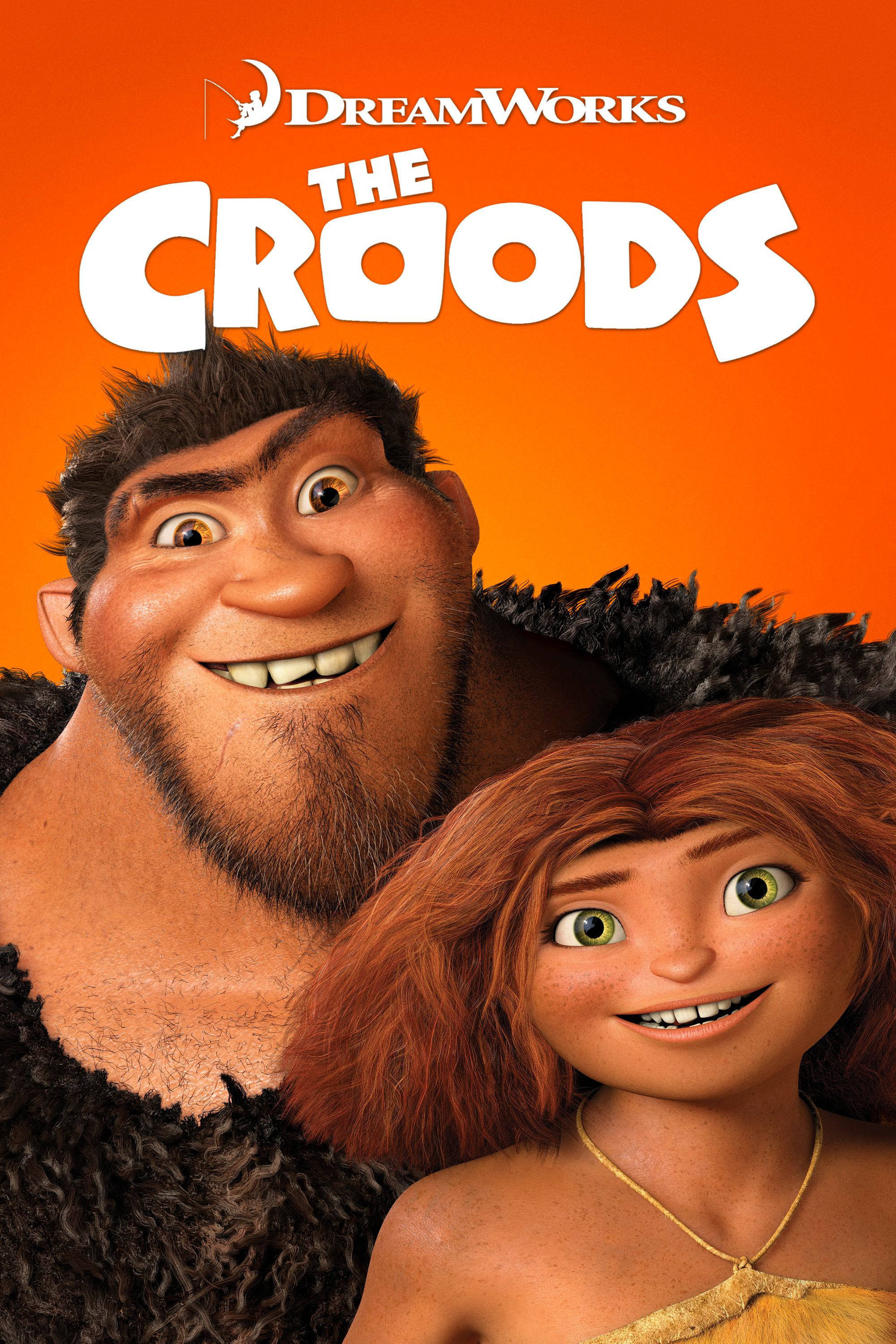 Груг и Ип из мультфильма «Семейка Крудс» наслаждаются семейными приключениями Шпалери