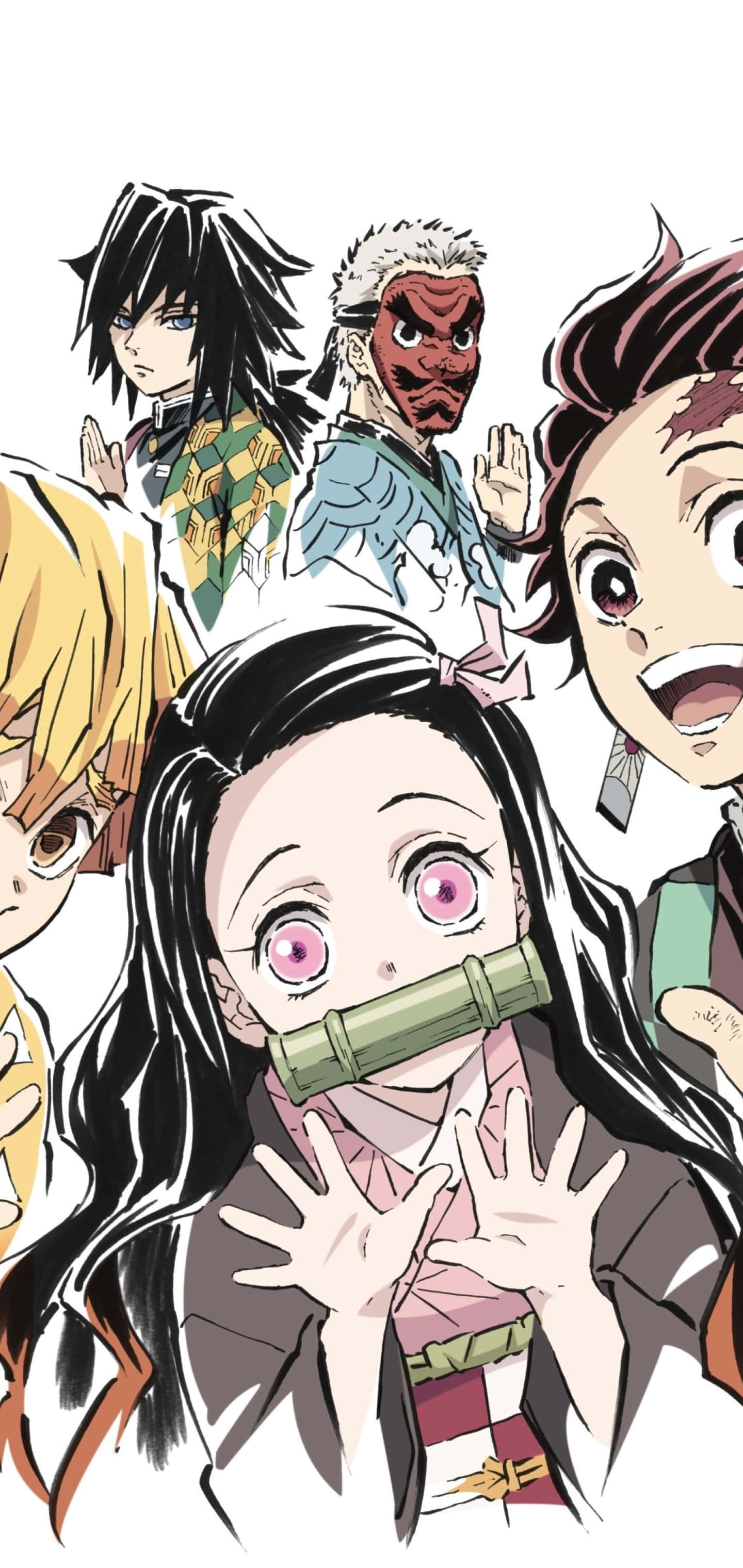 Группа истребителей демонов из Kimetsu No Yaiba объединяется для уничтожения монстров Шпалери