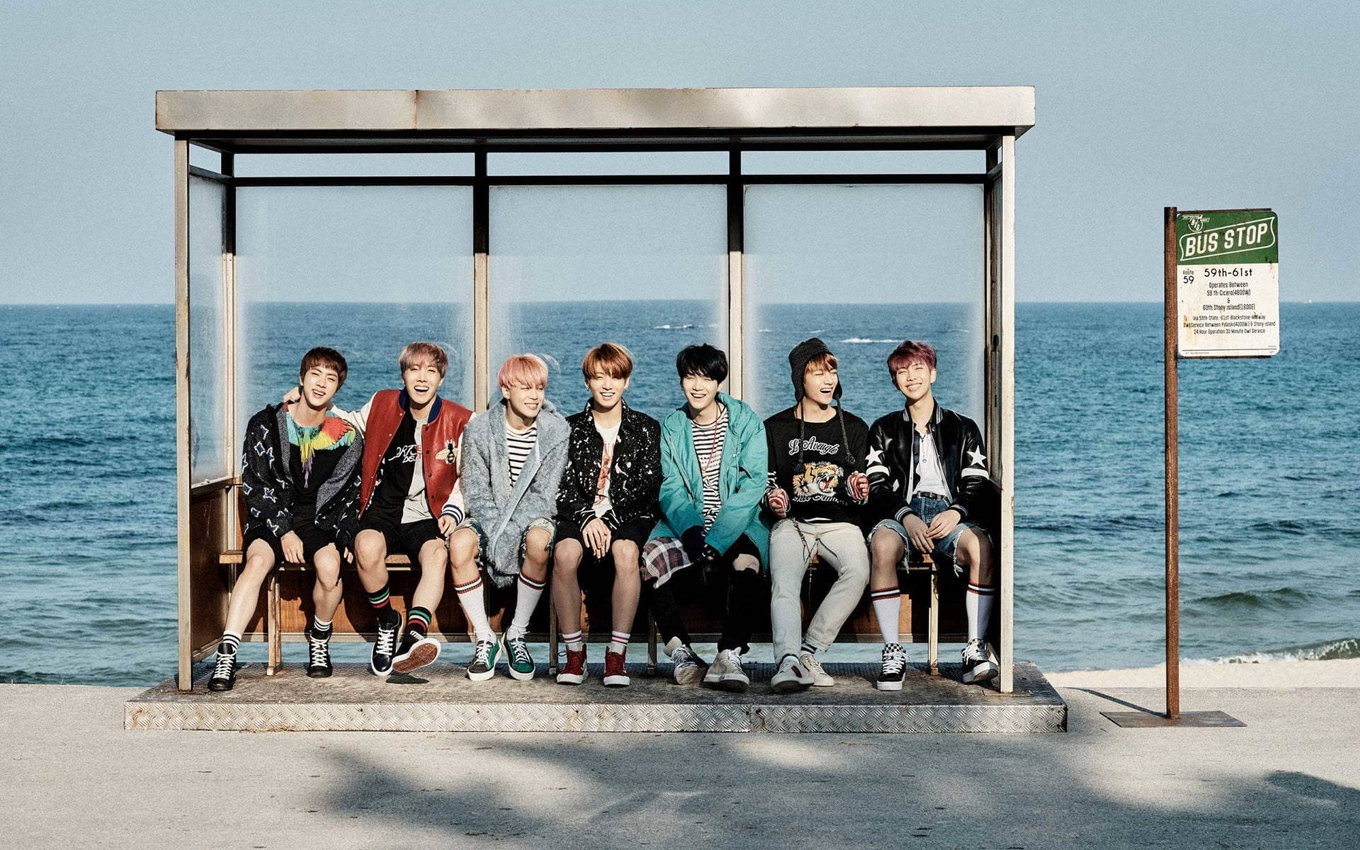 Группове фото BTS YNWA Шпалери