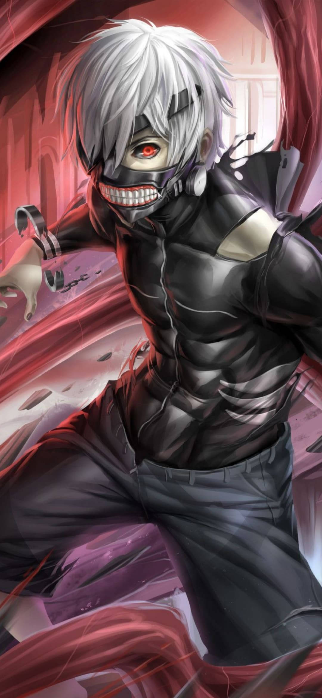 Гуль Кен Канеки Tokyo Ghoul фон для iPhone Шпалери