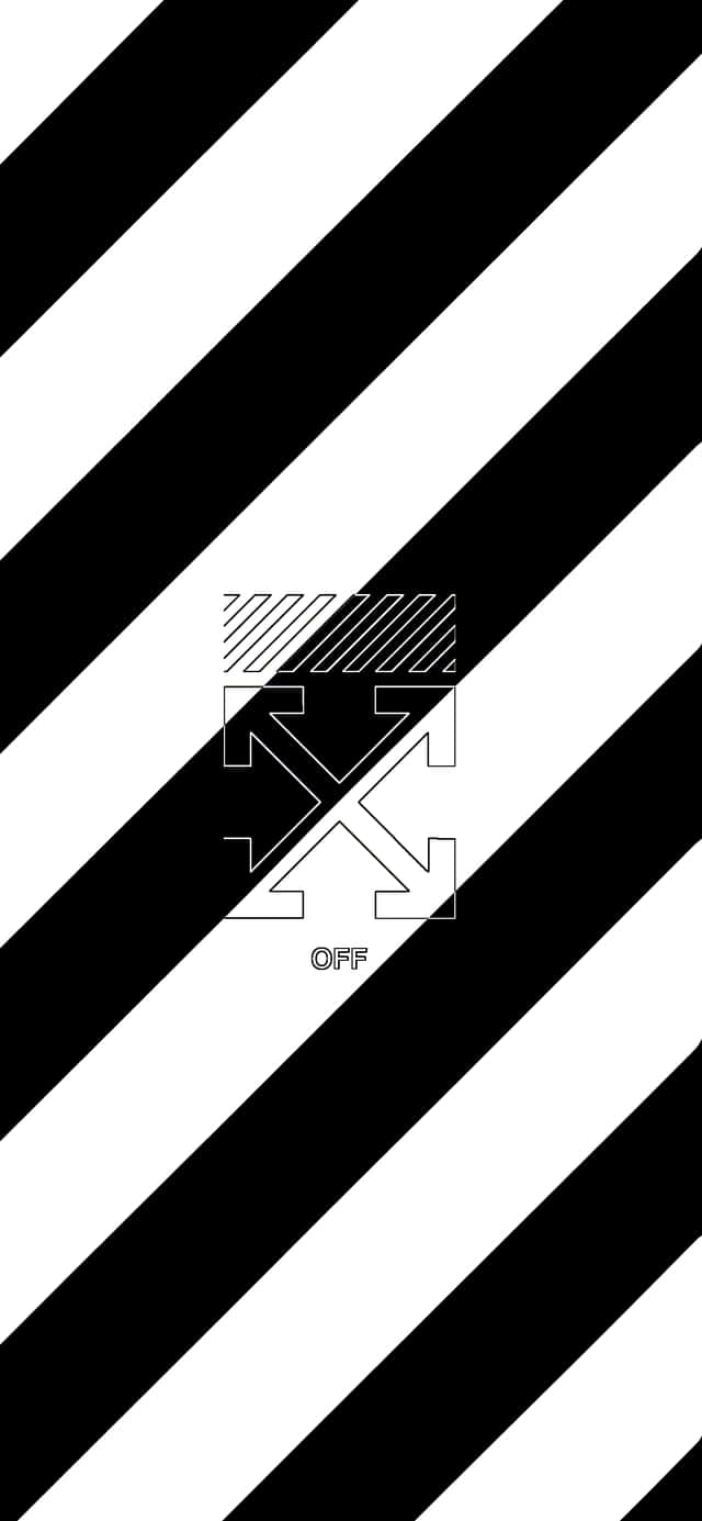Диагональный полосатый узор Off White iPhone Шпалери