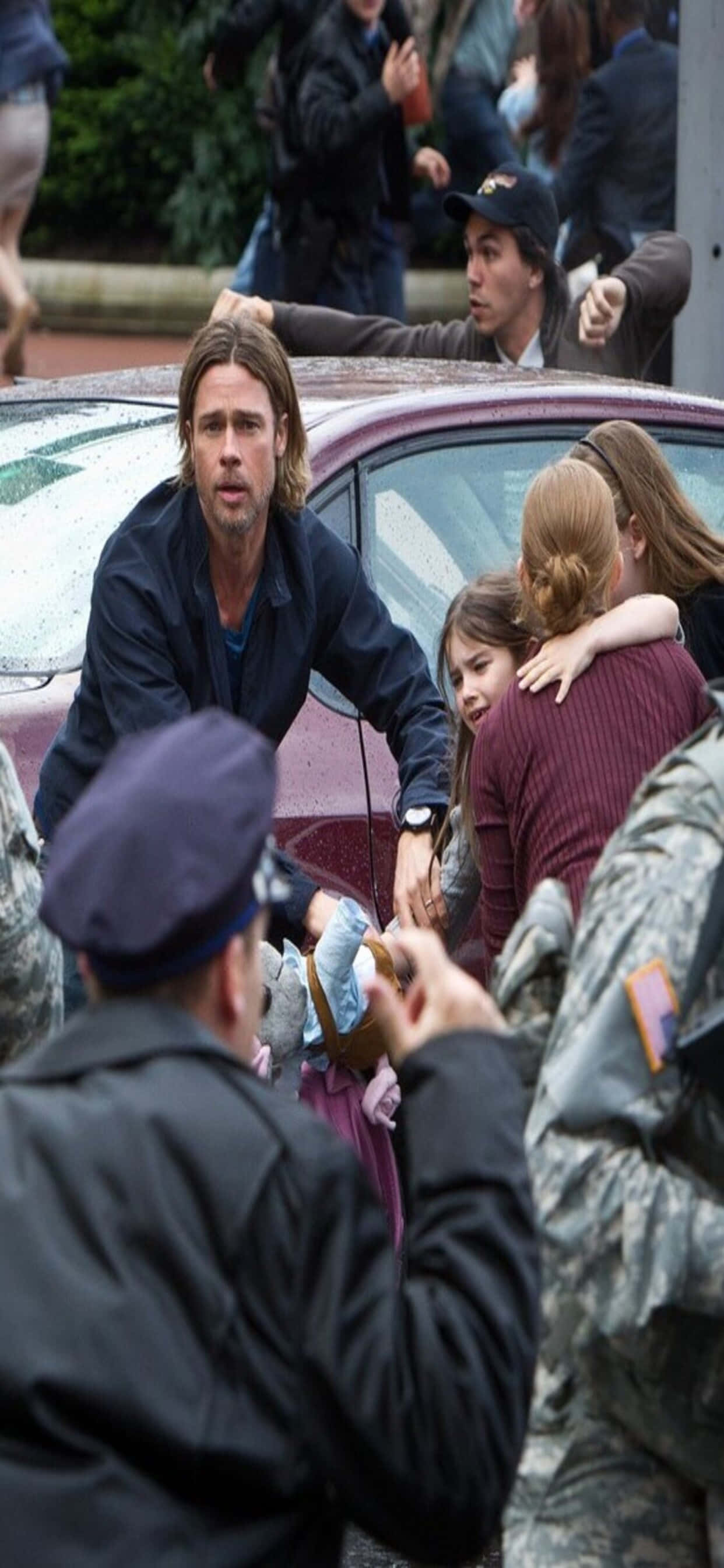 Динамичный пейзаж World War Z на экране iPhone XS Max Шпалери