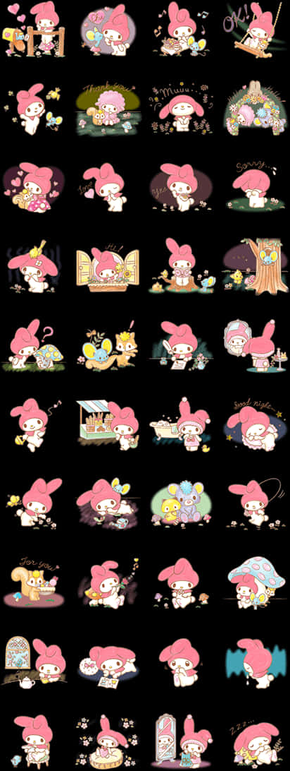 Стікери Line Май Мелоді, HD Png Завантажити — Коричнева естетика Шпалери