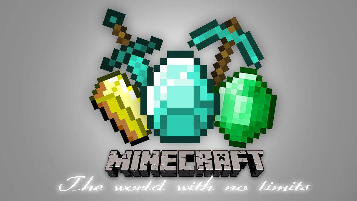 Піксельні Minecraft Скарби Предмети шпалери