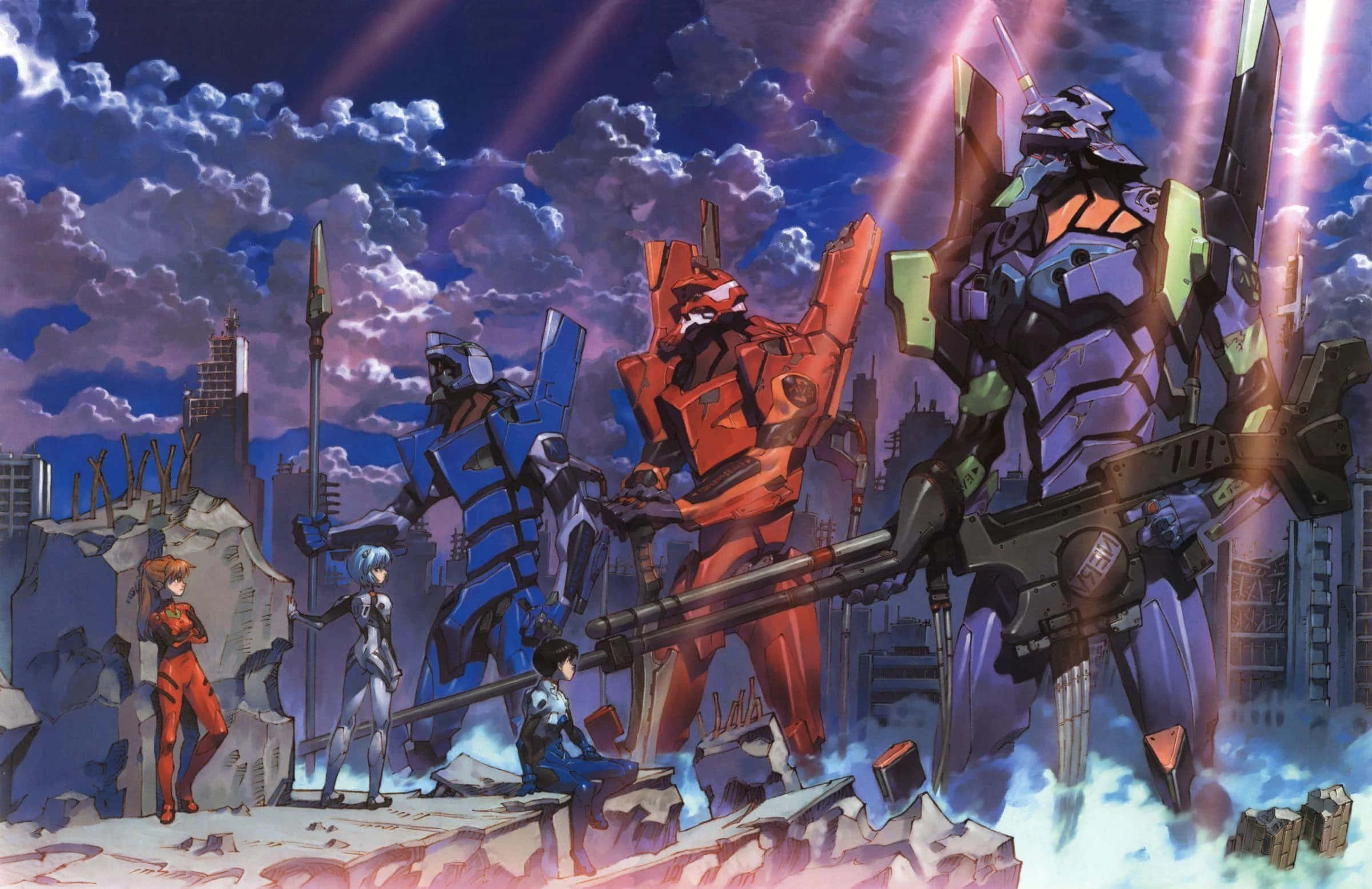 «Досліди захватывающий вселенную Neon Genesis Evangelion!» Шпалери