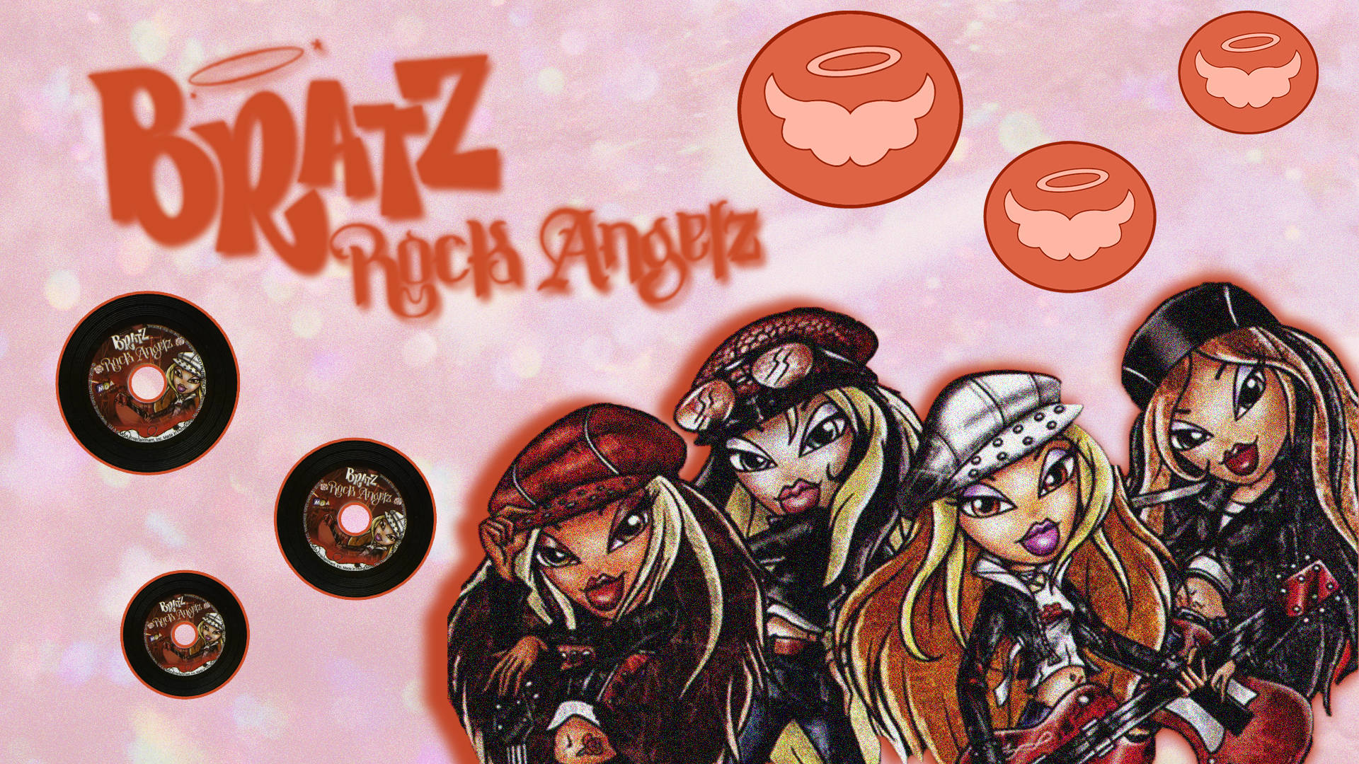 Дівчача група Bratz Aesthetic Rock Angelz Шпалери