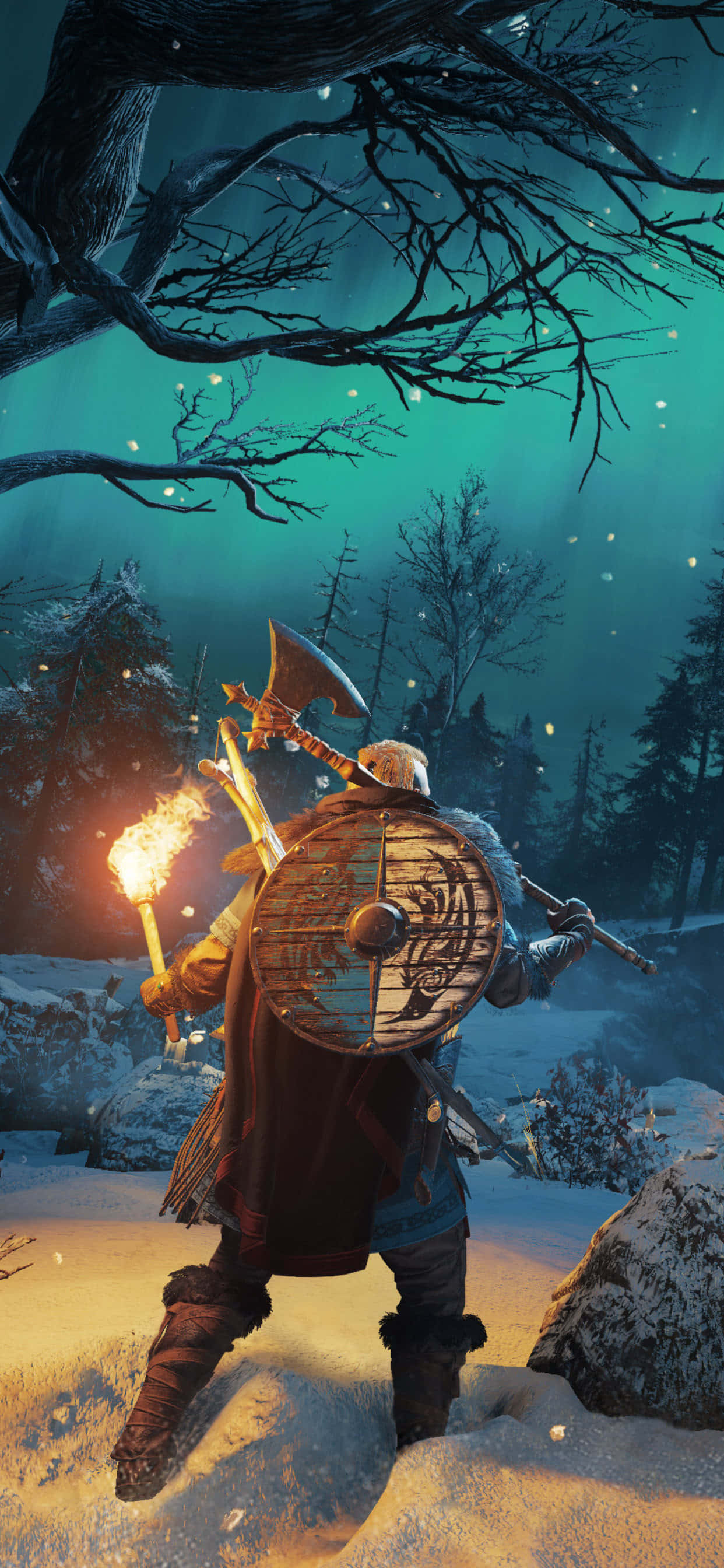 Эйвор с топором для iPhone Xs Max Assassin's Creed Valhalla Шпалери