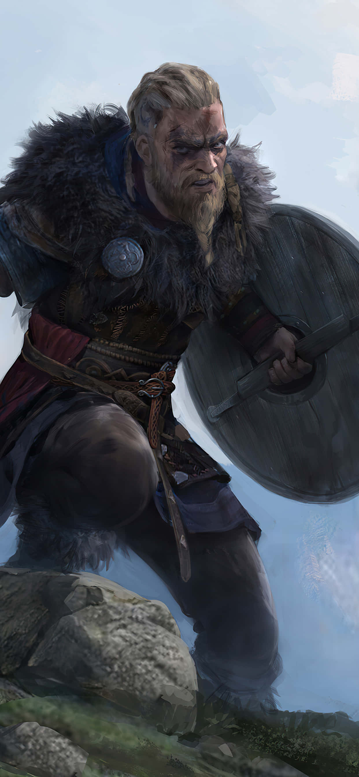 Фон экшн-ролевой игры iPhone Xs Max Assassin's Creed Valhalla Шпалери