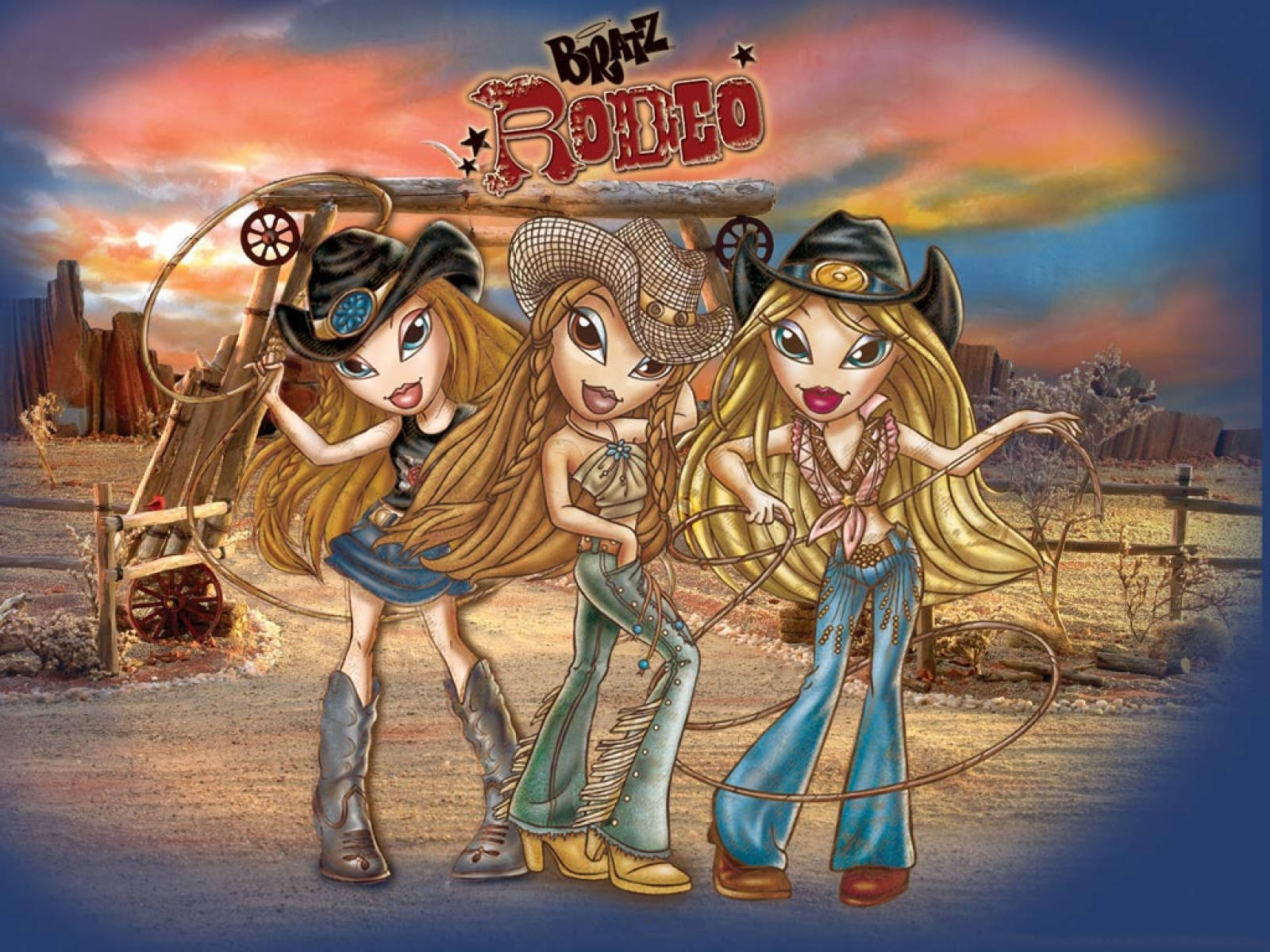 Естетика Bratz: Ковбойки Родео Шпалери
