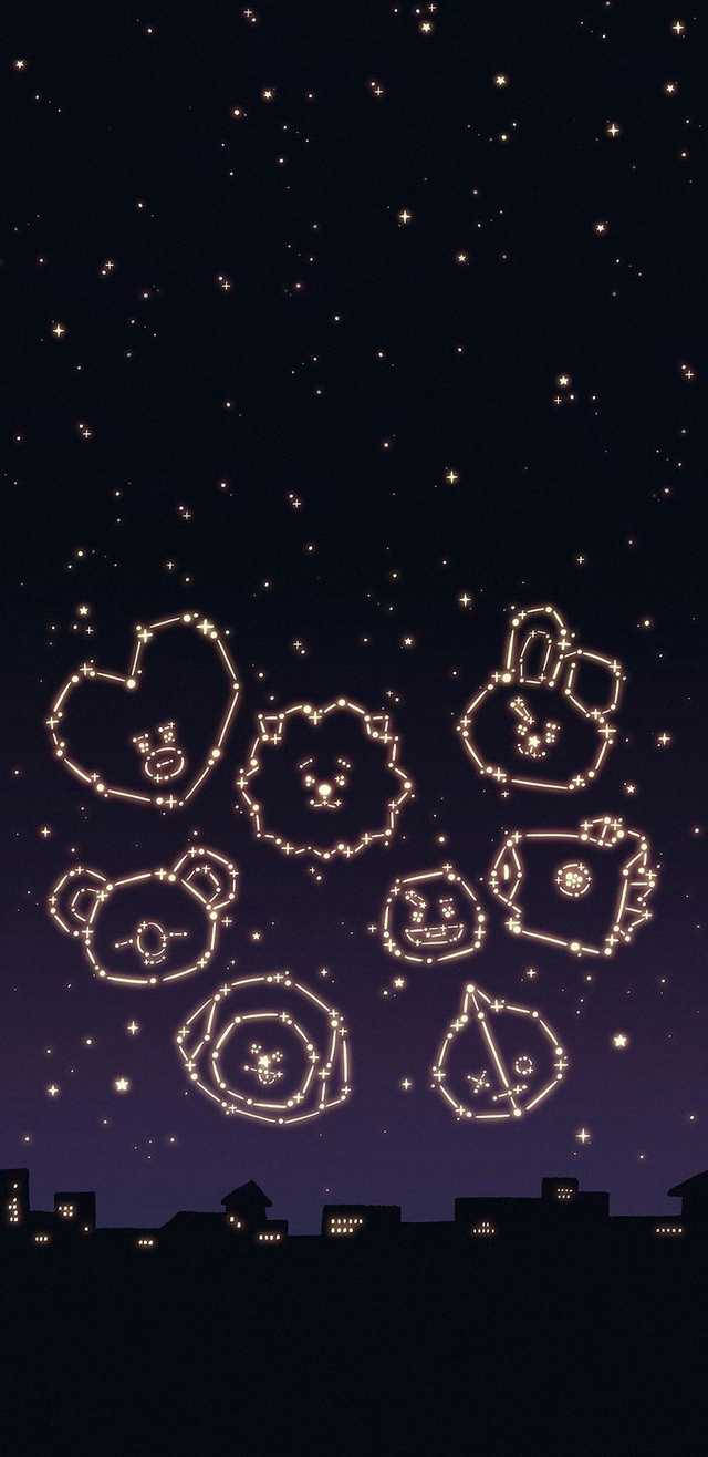 Естетика BTS BT21 Сузір'я Шпалери