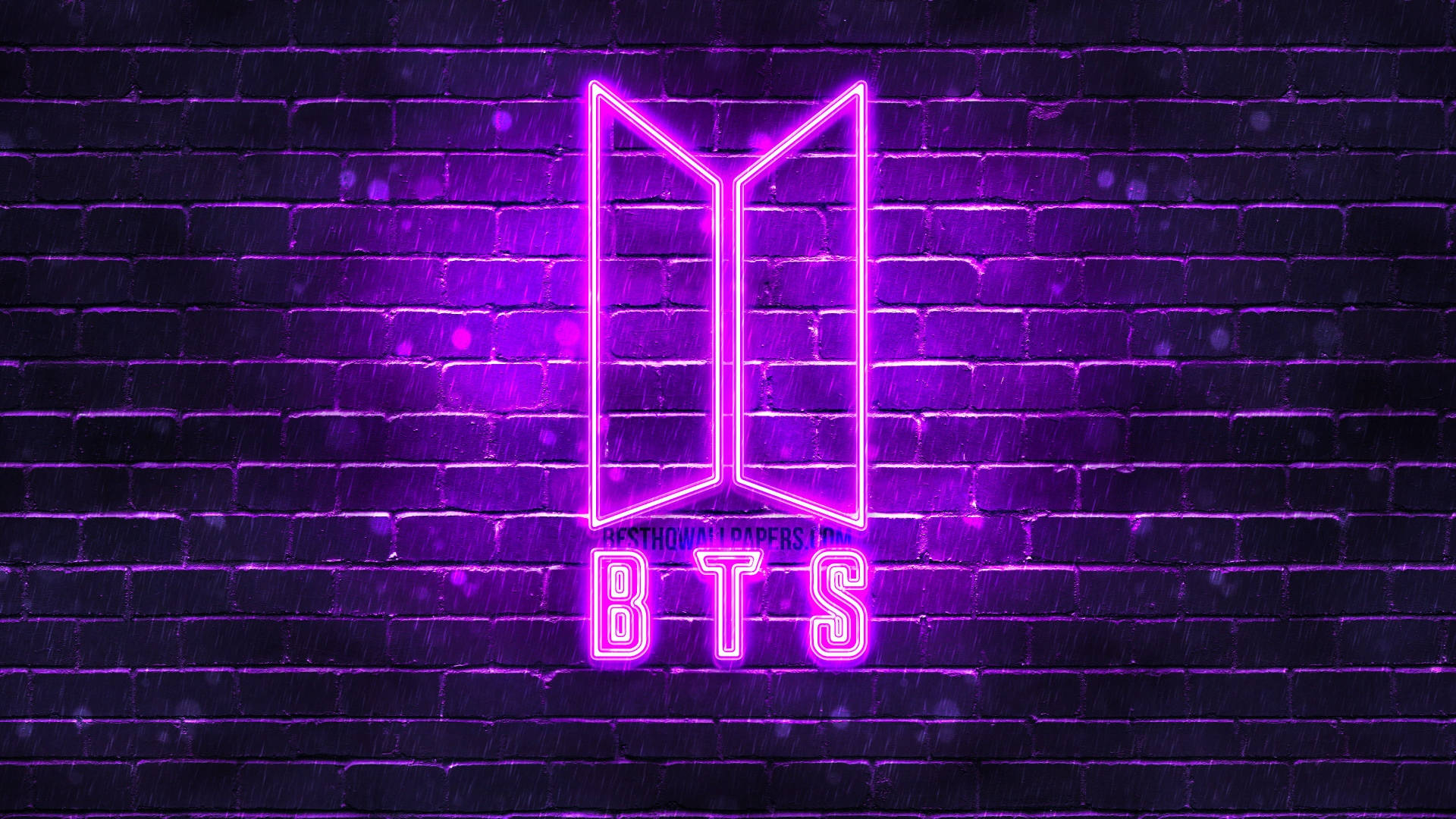 Естетика BTS з фіолетовою цеглою Шпалери