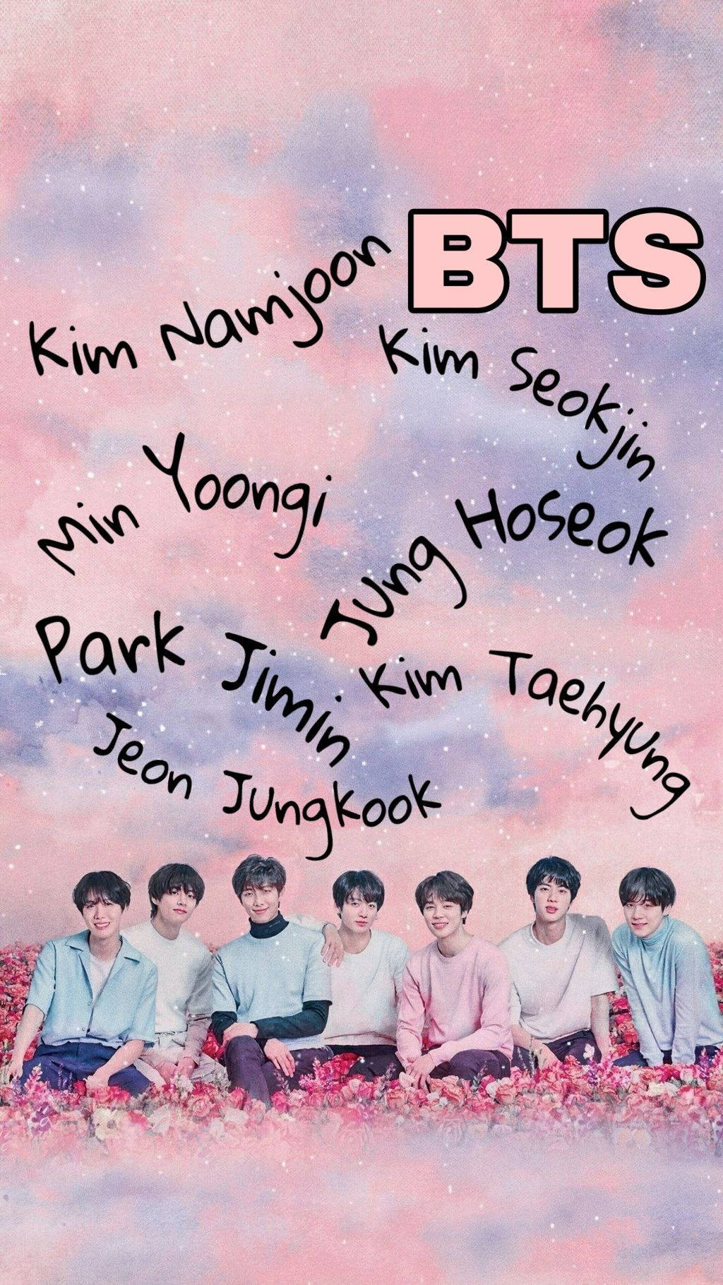 Естетика BTS на трояндах Шпалери