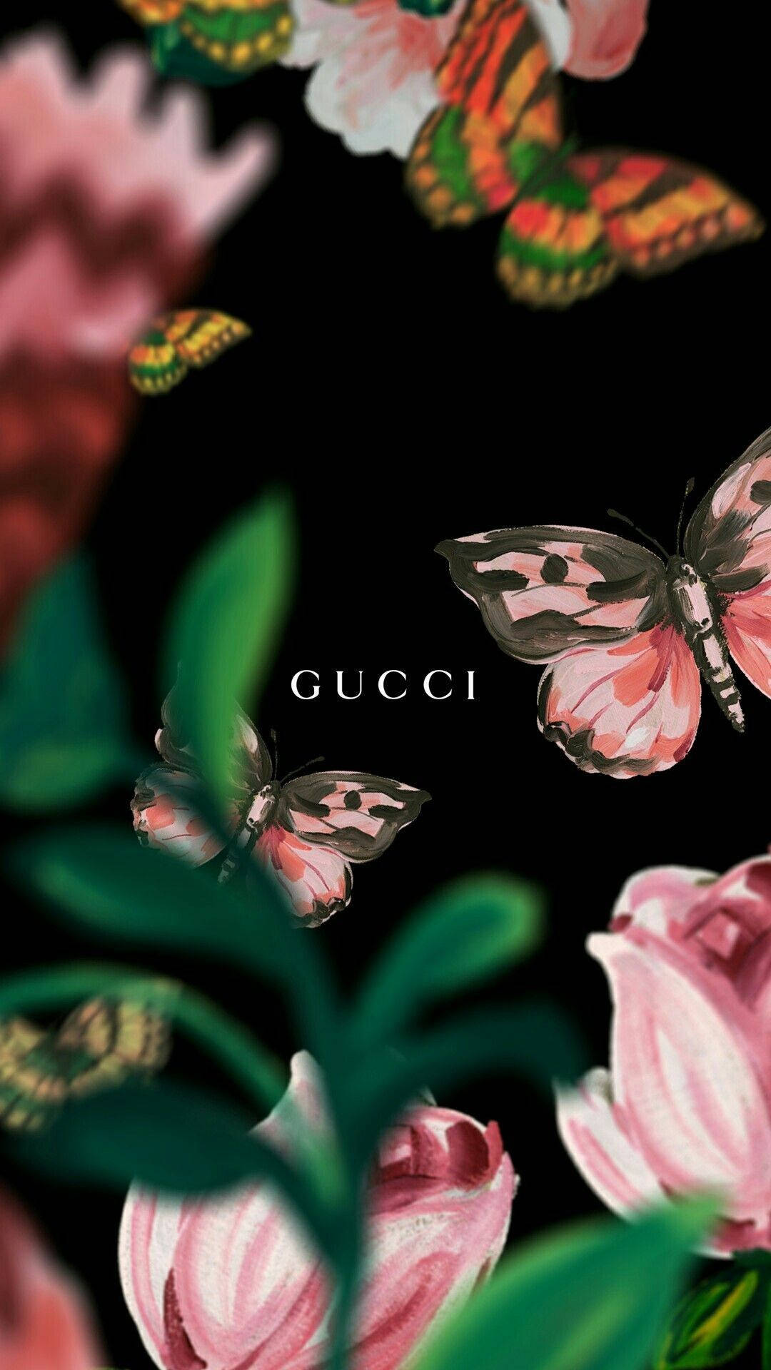 Естетика метеликів Gucci Шпалери