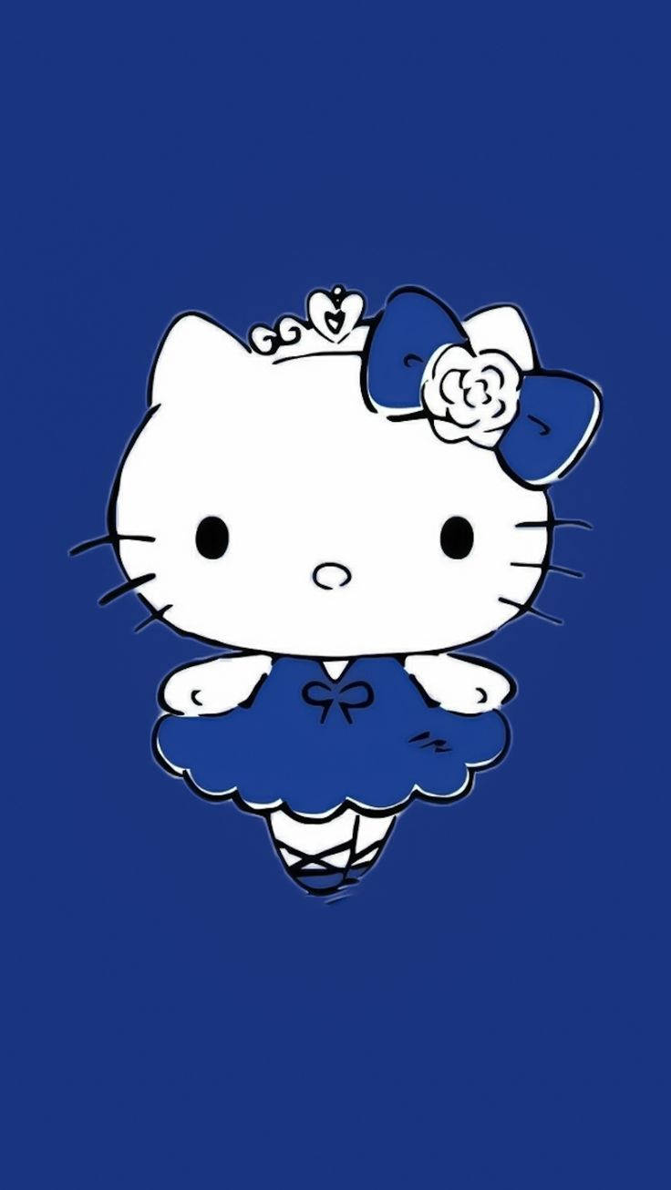 Естетика синьої Hello Kitty Шпалери