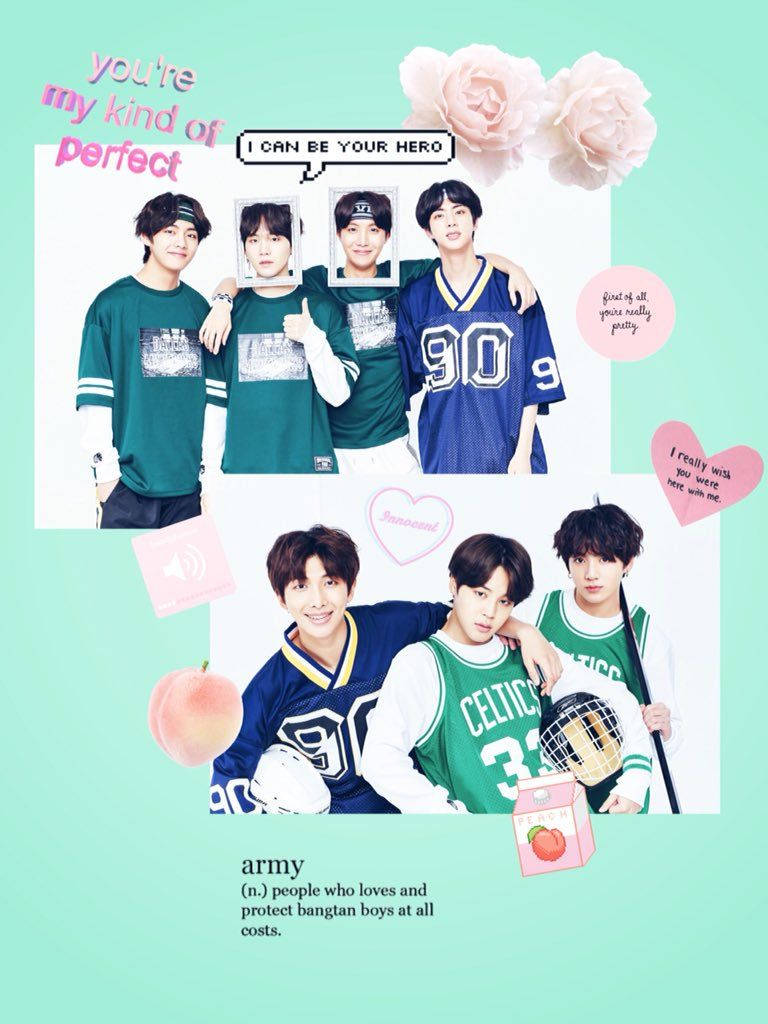 Естетичний колаж BTS VSCO Шпалери