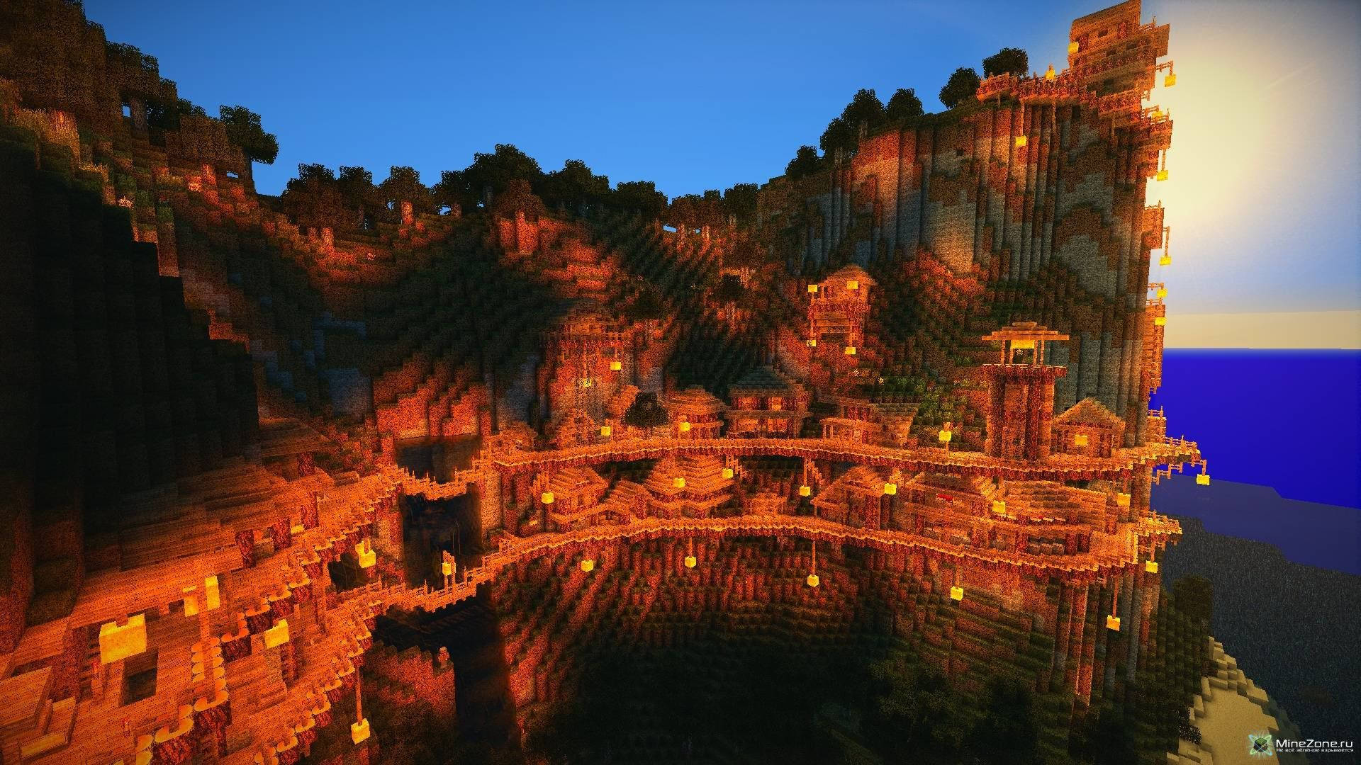 Естетичний коричневий замок Minecraft Шпалери