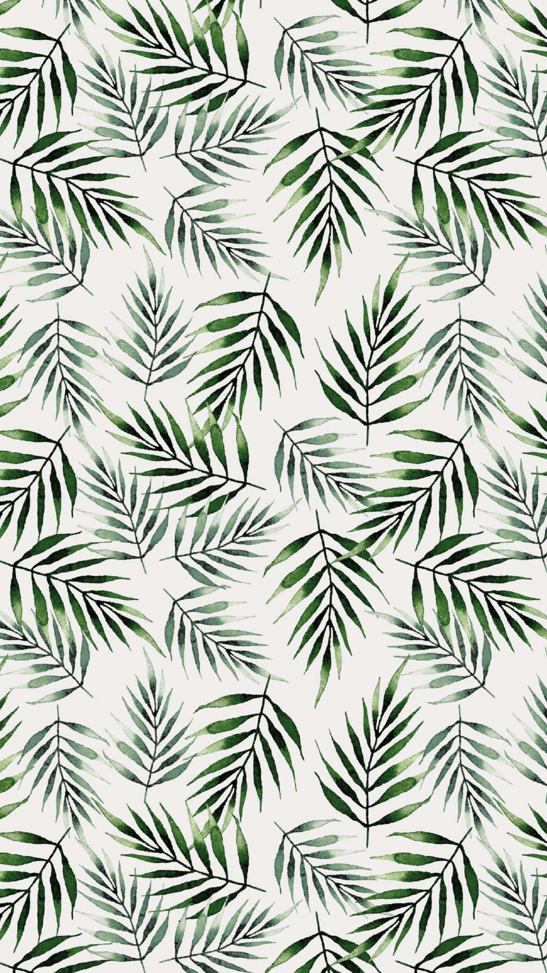 Естетичний фон із зеленим листям у стилі VSCO Шпалери