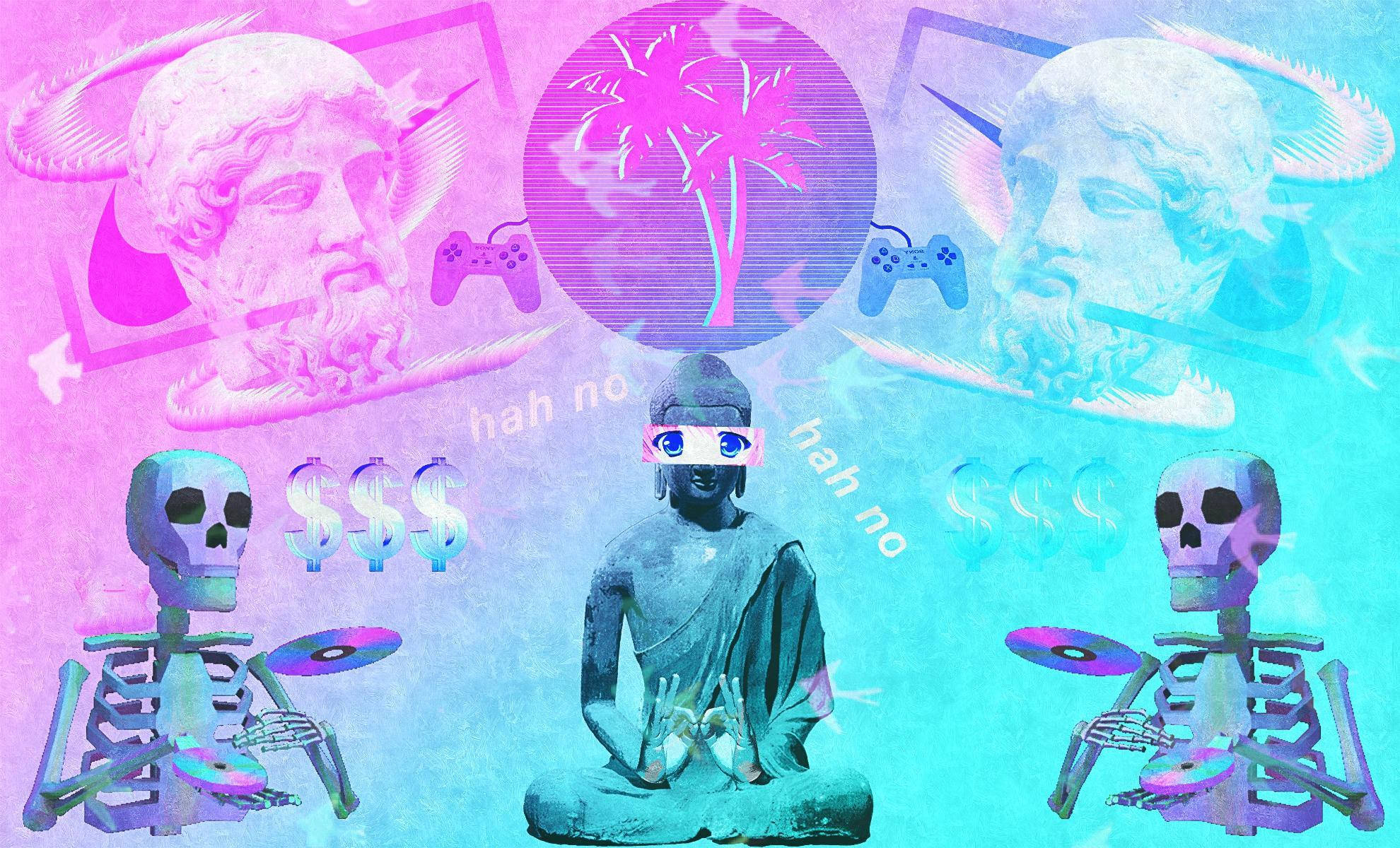 Естетичний хлопець у стилі Vaporwave Шпалери