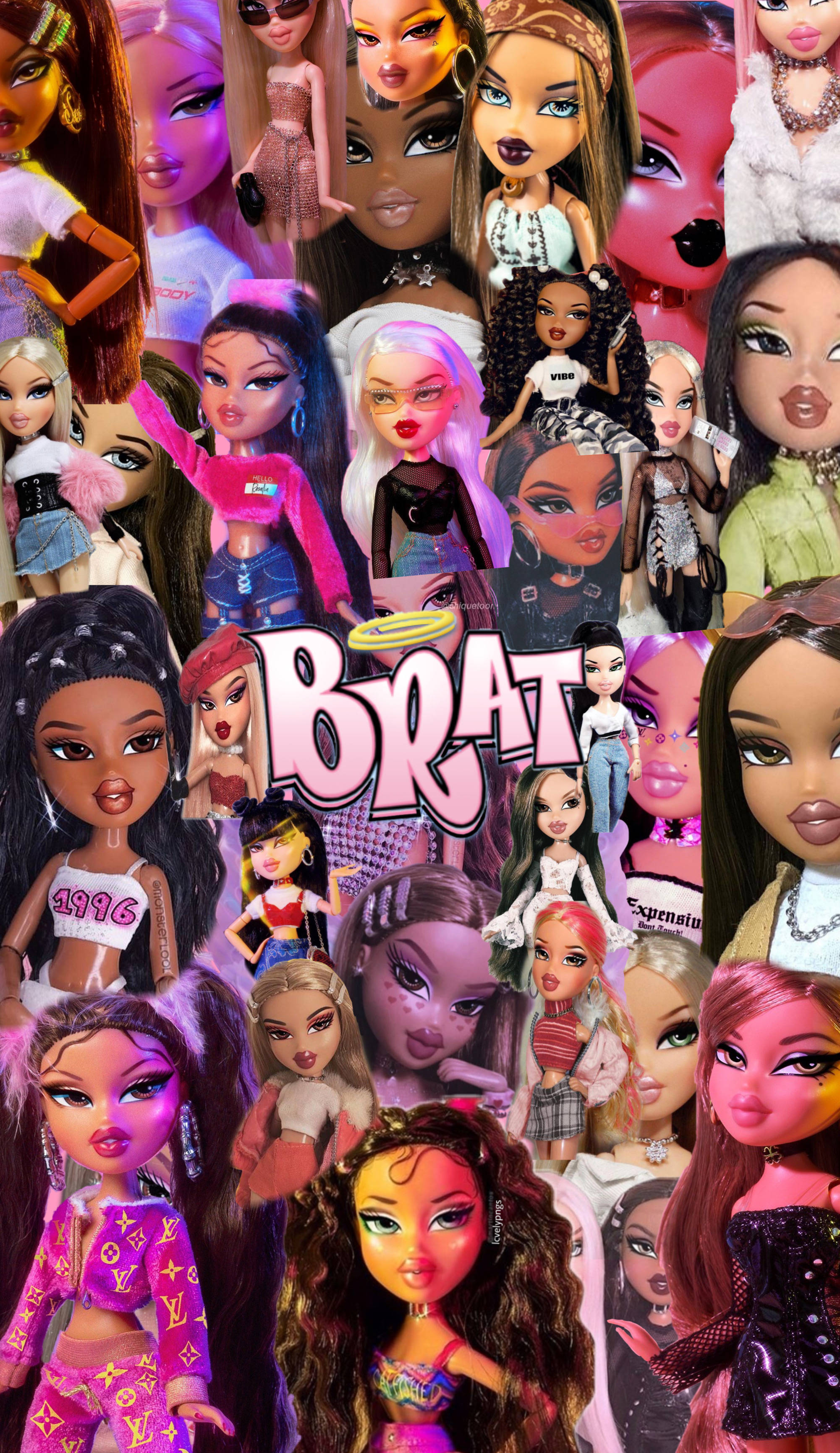 Естетичні ляльки Bratz у модному стилі Шпалери