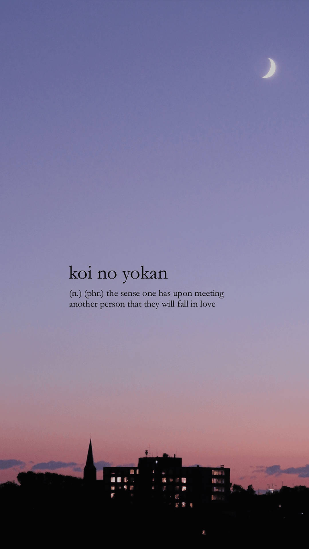 Шпалери з естетичними словами Koi No Yokan — Естетичні слова Шпалери