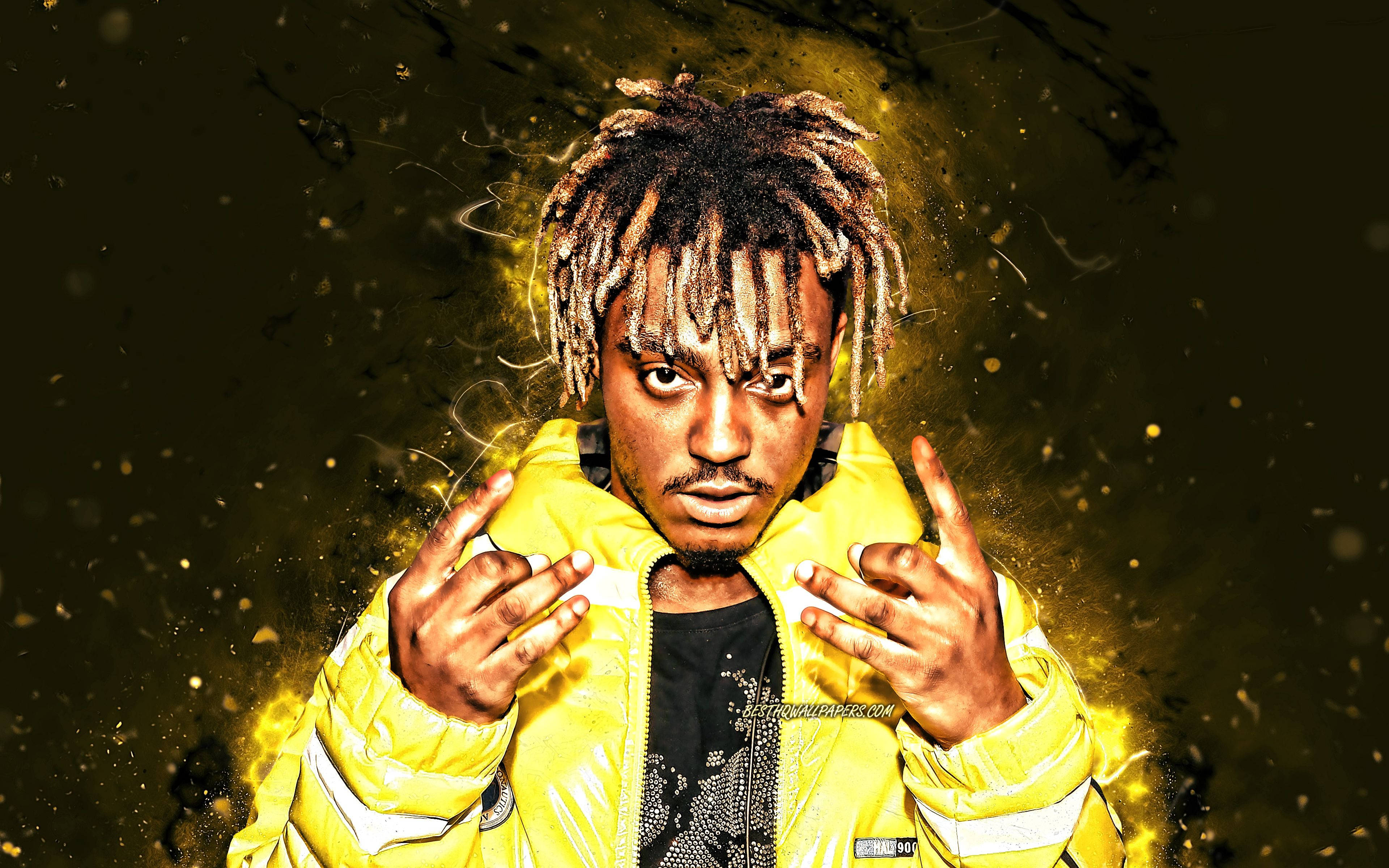 Жовта фанатська редакція Juice Wrld 4K Шпалери