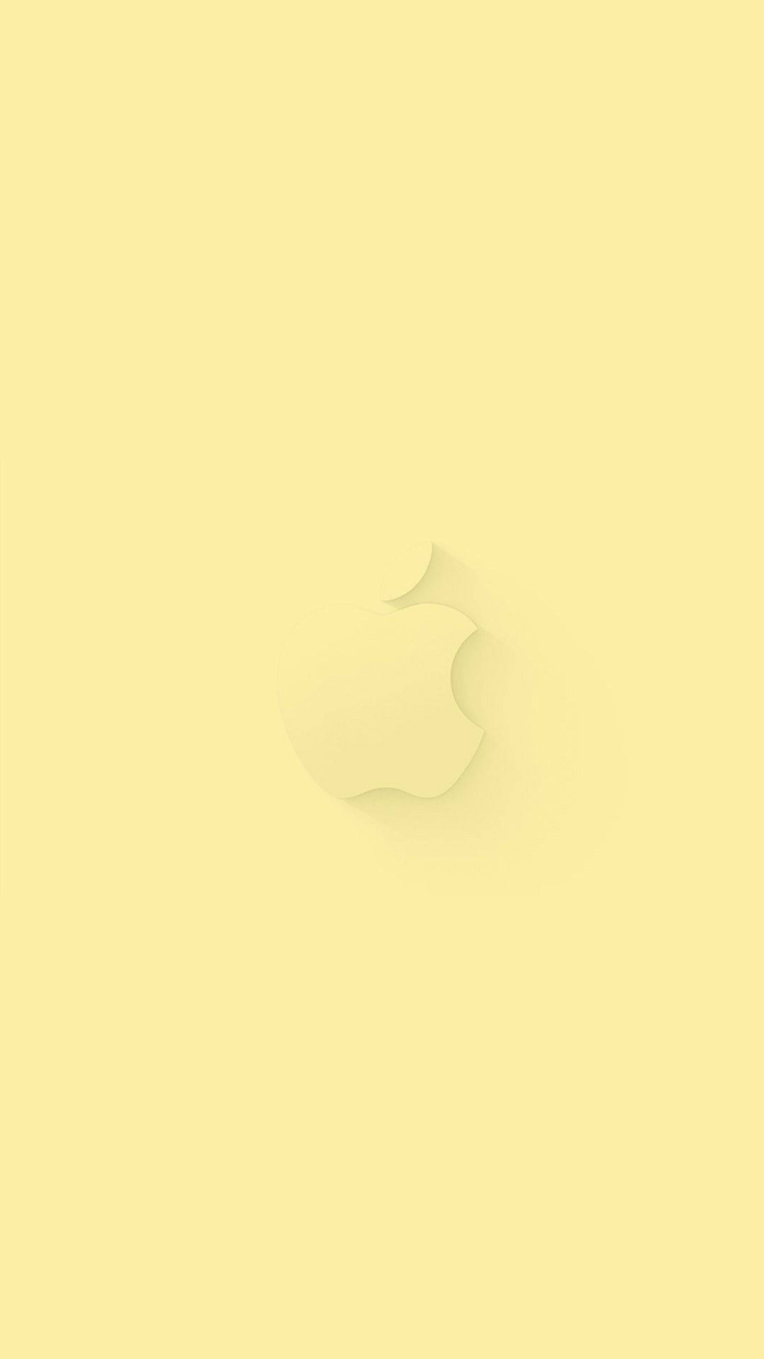 Жовтий естетичний логотип Apple для iPhone 11 Шпалери
