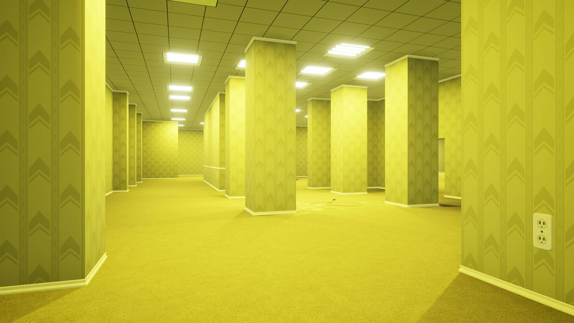 Жовті кімнати The Backrooms Шпалери