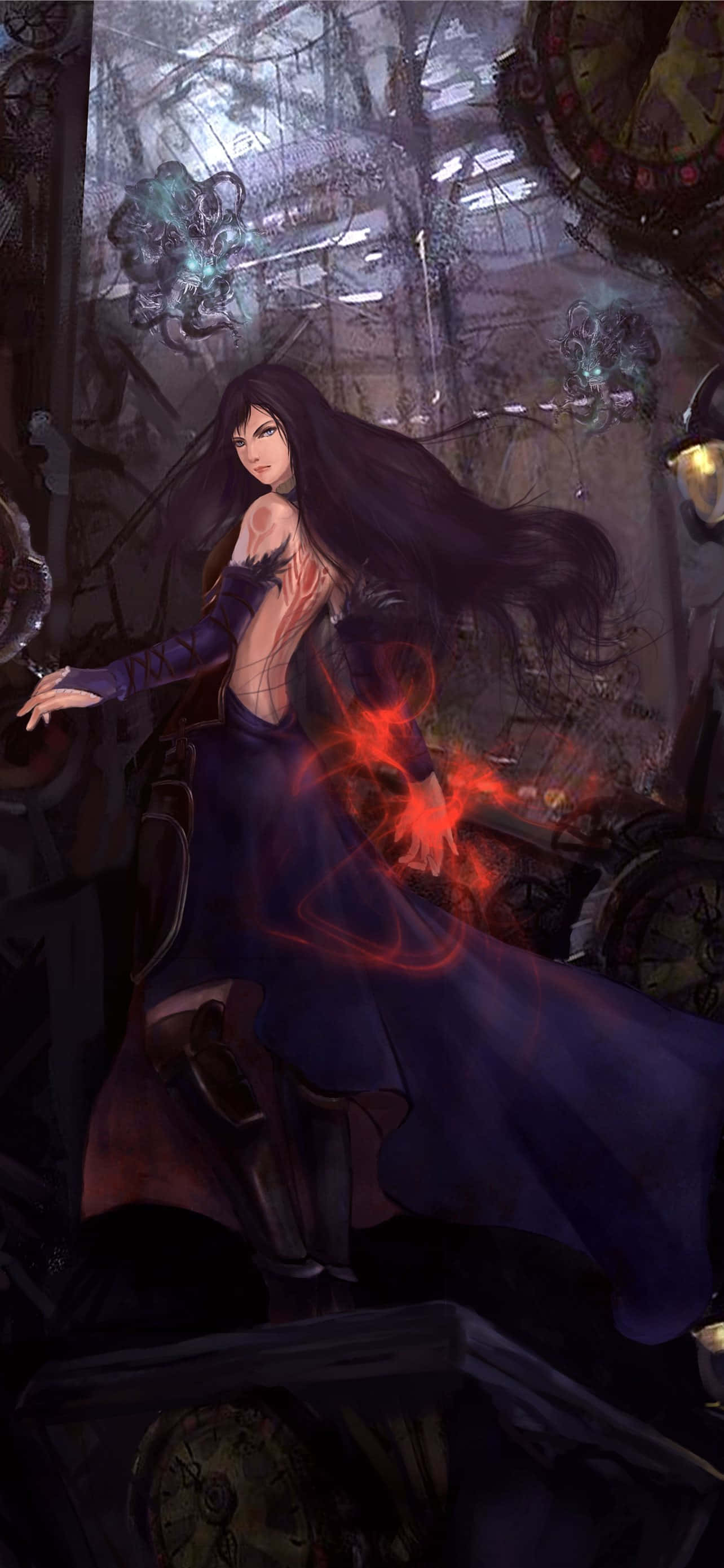 Жуткий готический замок Castlevania Шпалери