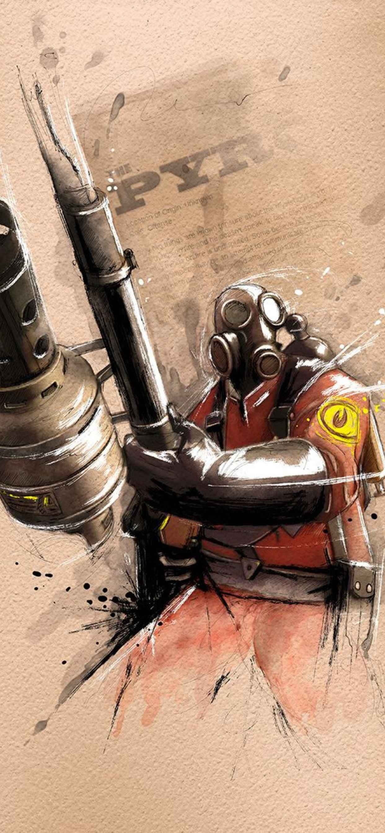 Заголовок: Эпический скриншот геймплея Team Fortress 2 на фоне iPhone XS Max Шпалери