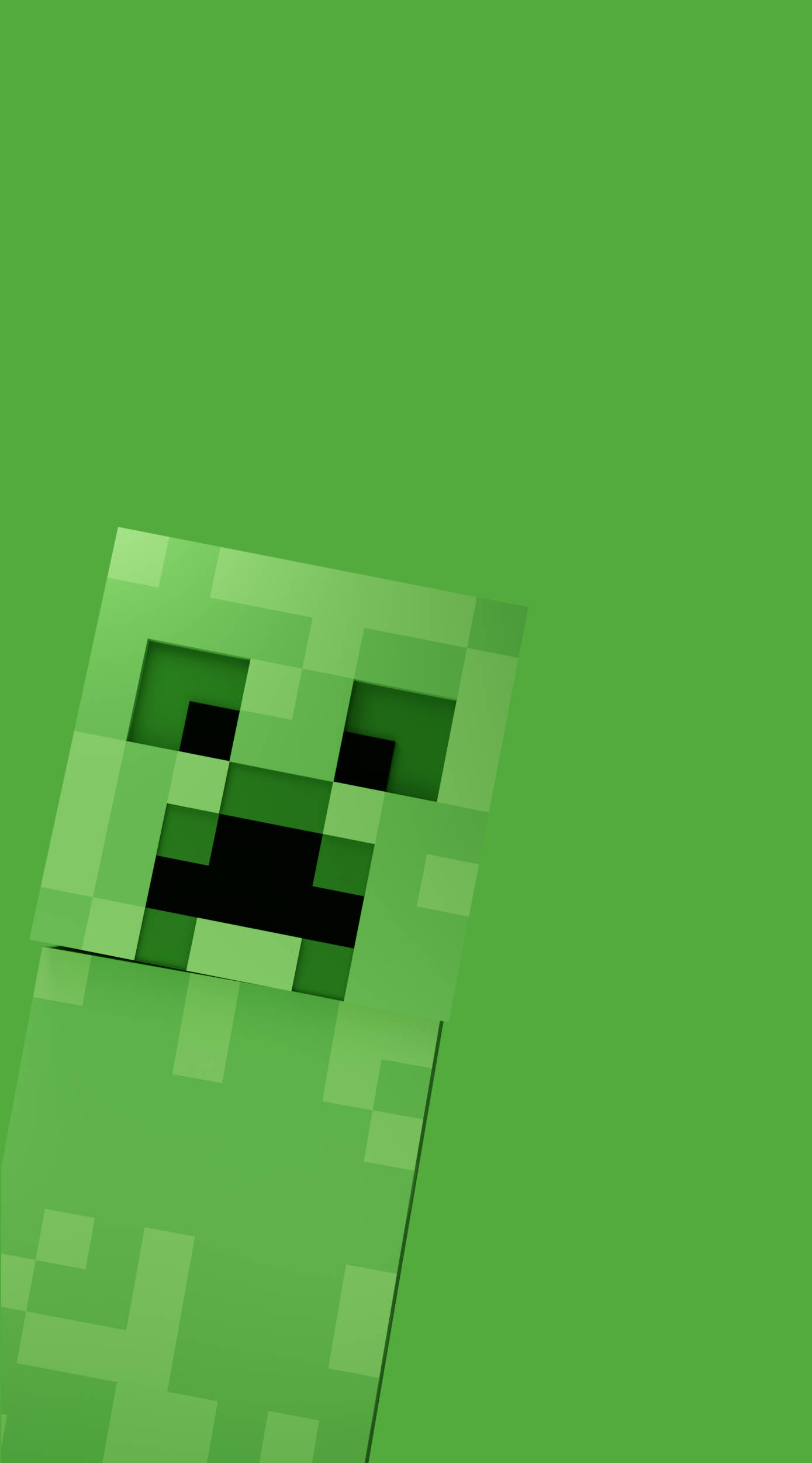 Зелений Кріпер Minecraft для телефону Шпалери
