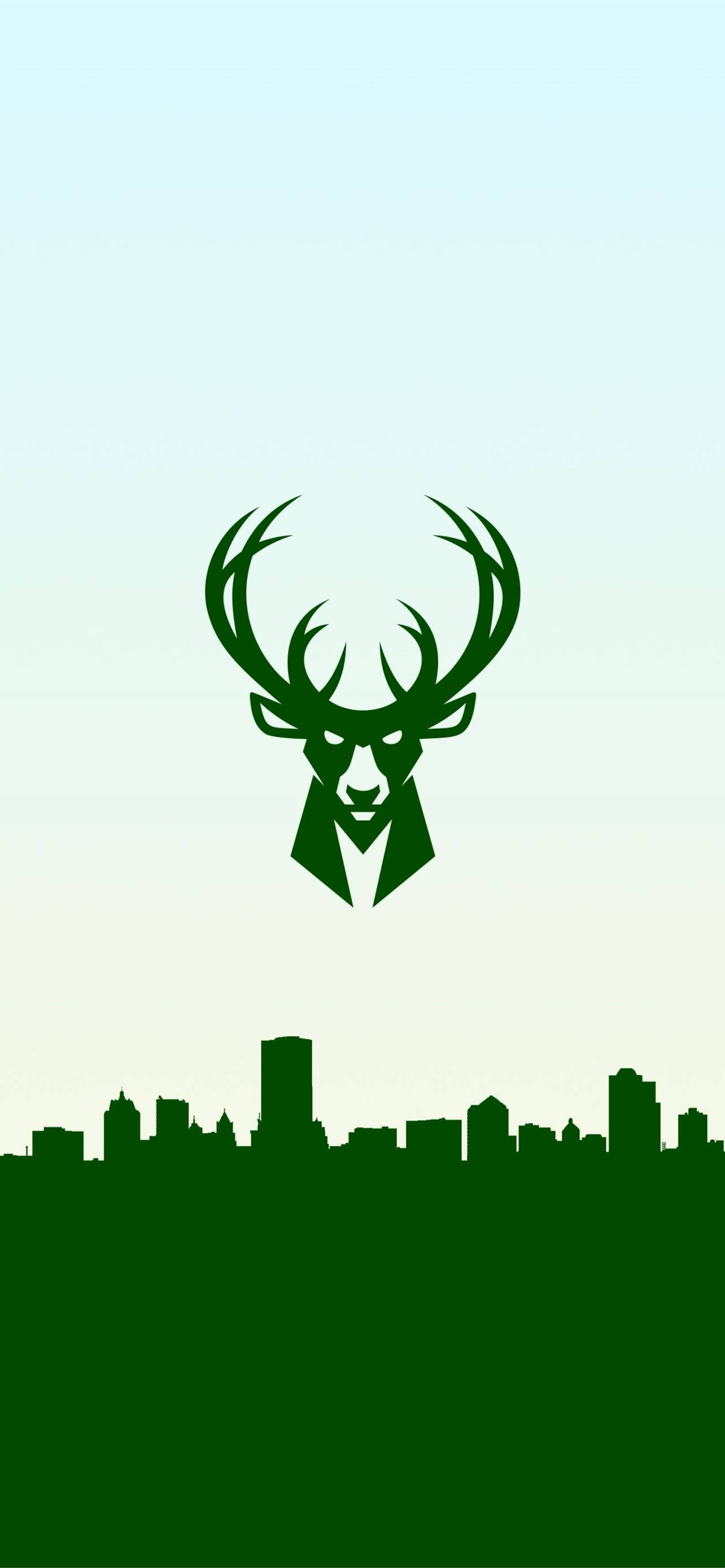 Зеленый логотип Milwaukee Bucks Шпалери