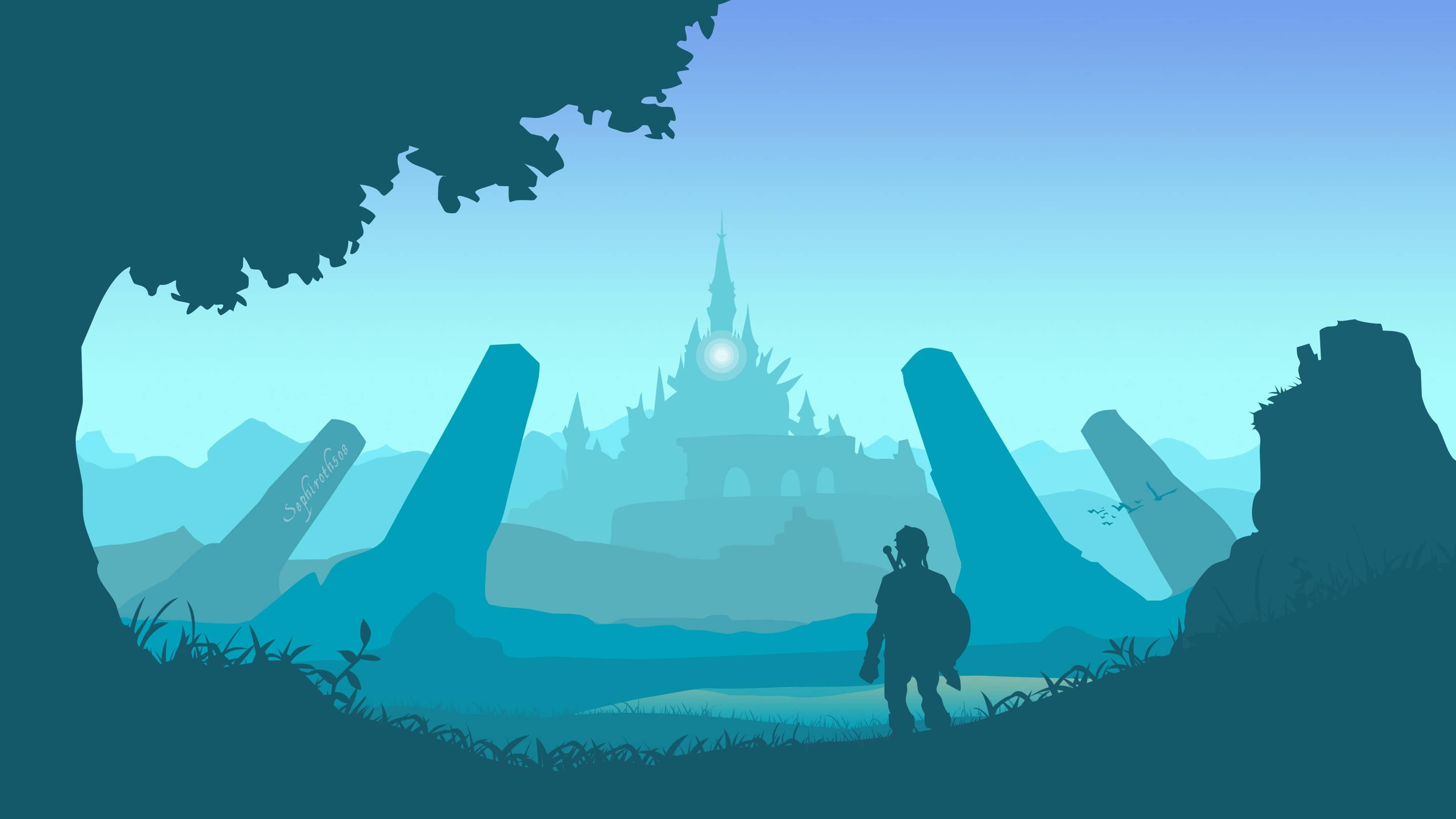 Зельда: Breath of the Wild 4K замок Шпалери
