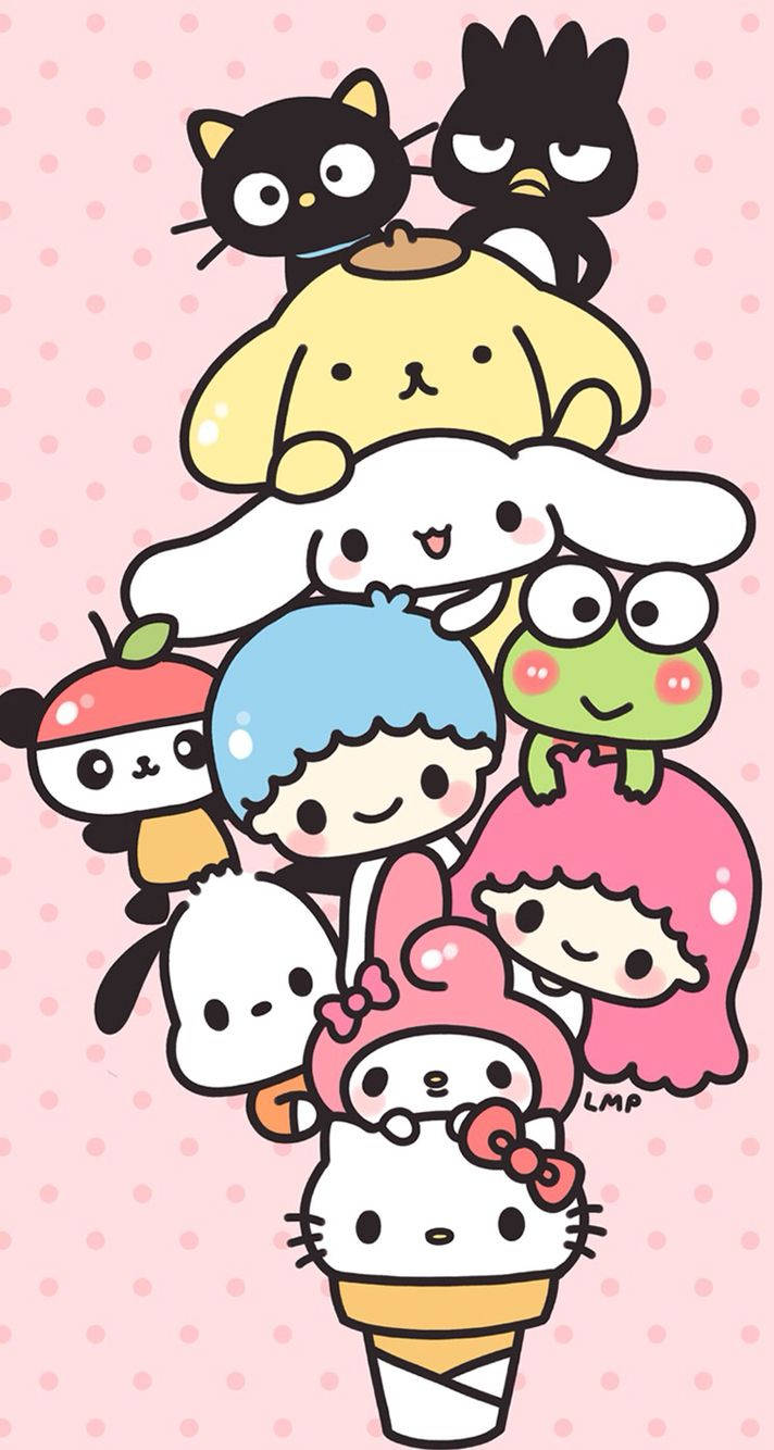 Кавайні шпалери Хелло Кітті та друзі Sanrio