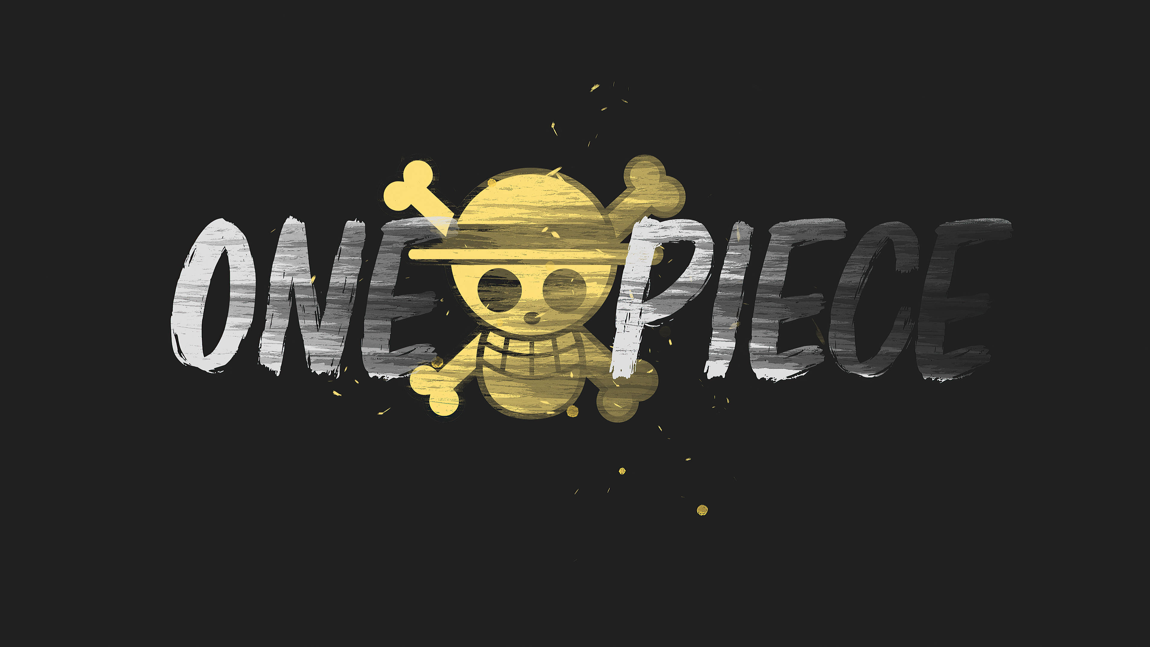 Золотой череп One Piece для рабочего стола Шпалери